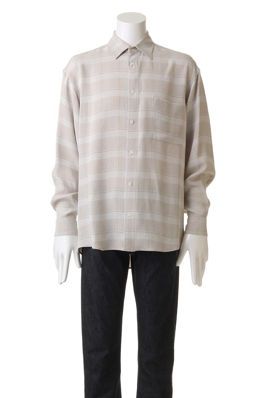 【ヨーク/YOKE】の【UNISEX】プラッド ジャカード シャツ 人気、トレンドファッション・服の通販 founy(ファニー) 　ファッション　Fashion　レディースファッション　Fashion for Women　トップス・カットソー　Cut & Sew Tops　シャツ・ブラウス・オフィスカジュアル　Elegant Blouses & Button-Ups　ユニセックス　Unisex, Genderless　クラシカル　Classical, Vintage-Inspired　ジャカード／ジャガード　Jacquard, Woven Pattern　スリーブ　Sleeve, Long Sleeve / Short Sleeve　セレモニー　Ceremony　ロング　Long, Long-Length　ビジネス 仕事 通勤　Business / Work / Commuting　other-2|ID: prp329100004882885 ipo3291000000036448245