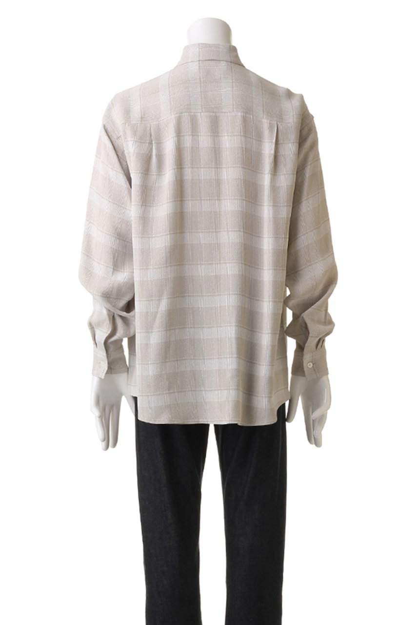 【ヨーク/YOKE】の【UNISEX】プラッド ジャカード シャツ 人気、トレンドファッション・服の通販 founy(ファニー) 　ファッション　Fashion　レディースファッション　Fashion for Women　トップス・カットソー　Cut & Sew Tops　シャツ・ブラウス・オフィスカジュアル　Elegant Blouses & Button-Ups　ユニセックス　Unisex, Genderless　クラシカル　Classical, Vintage-Inspired　ジャカード／ジャガード　Jacquard, Woven Pattern　スリーブ　Sleeve, Long Sleeve / Short Sleeve　セレモニー　Ceremony　ロング　Long, Long-Length　ビジネス 仕事 通勤　Business / Work / Commuting　other-4|ID: prp329100004882885 ipo3291000000036448249