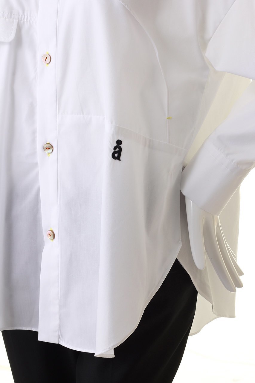 【ナゴンスタンス/nagonstans】のT/Cブロード Roundフレア SH/シャツ 人気、トレンドファッション・服の通販 founy(ファニー) 　ファッション　Fashion　レディースファッション　Fashion for Women　トップス・カットソー　Cut & Sew Tops　シャツ・ブラウス・オフィスカジュアル　Elegant Blouses & Button-Ups　スリーブ　Sleeve, Long Sleeve / Short Sleeve　フレア　Flare, Flared　ブロード　Broadcloth, Fine Cotton　ロング　Long, Long-Length　羽織　Haori, Light Jacket　other-5|ID: prp329100004882888 ipo3291000000036448267