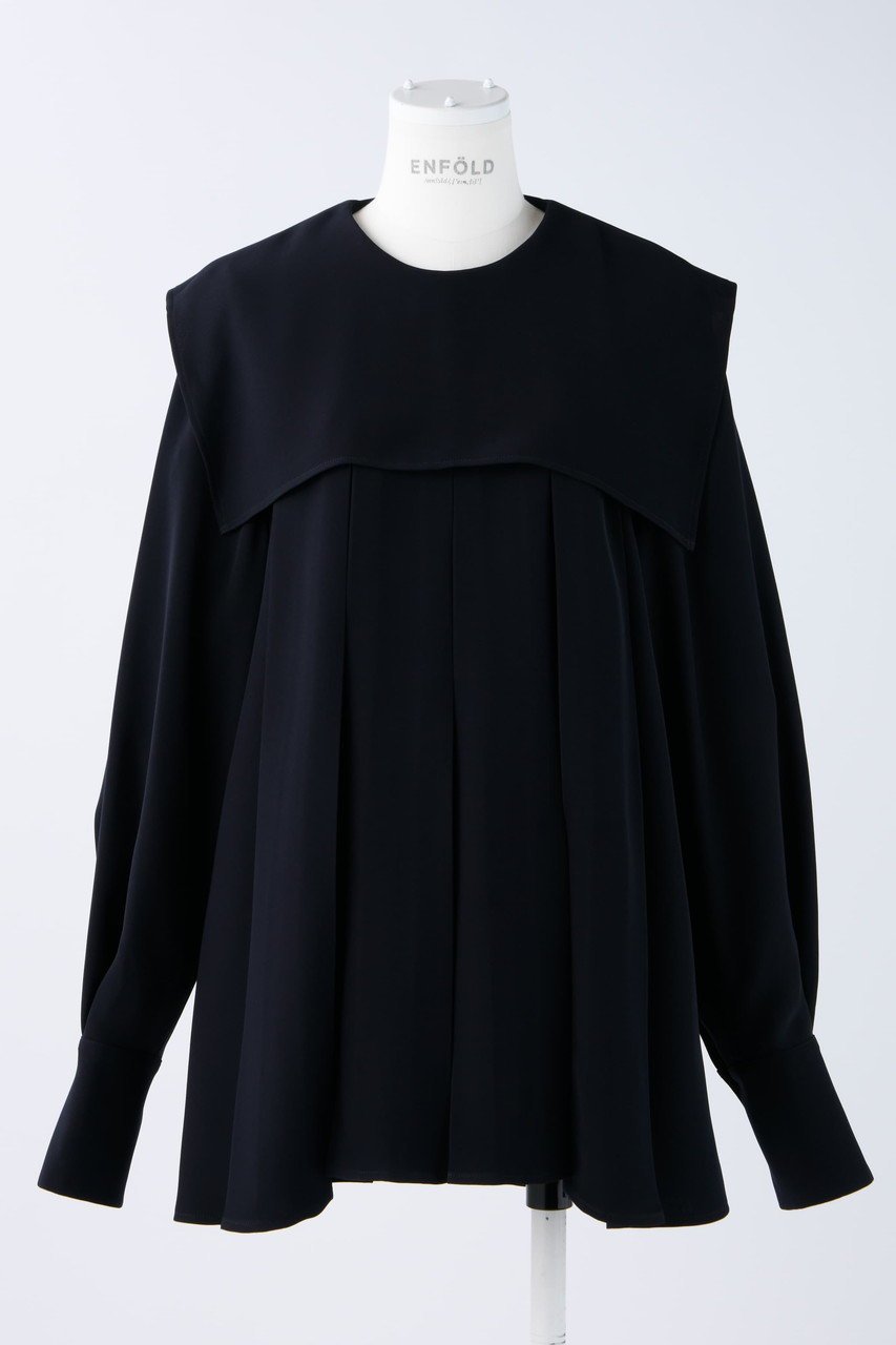 【エンフォルド/ENFOLD】のPEツイル プリーツP.O/プルオーバー インテリア・キッズ・メンズ・レディースファッション・服の通販 founy(ファニー) 　ファッション　Fashion　レディースファッション　Fashion for Women　トップス・カットソー　Cut & Sew Tops　シャツ・ブラウス・オフィスカジュアル　Elegant Blouses & Button-Ups　カジュアルプルオーバー・ニットトップス　Pullovers & Knit Tops / Casual Pullovers　おすすめ　Recommended / Our Picks　オケージョン　Occasion Wear　スクエア　Square, Square Shape　スリーブ　Sleeve, Long Sleeve / Short Sleeve　セットアップ　Set-Up, Coordinated Outfit　ツイル　Twist, Twisted Detail　トライアングル　Triangle, Triangular Shape　プリーツ　Pleats, Pleated　ポケット　Pocket, Pocket Detail　ロング　Long, Long-Length　ワイド　Wide, Wide Fit　エレガント 上品　Elegant　人気　Popular, Best Seller　定番　Standard, Basic Item　ダークネイビー|ID: prp329100004882899 ipo3291000000036448336