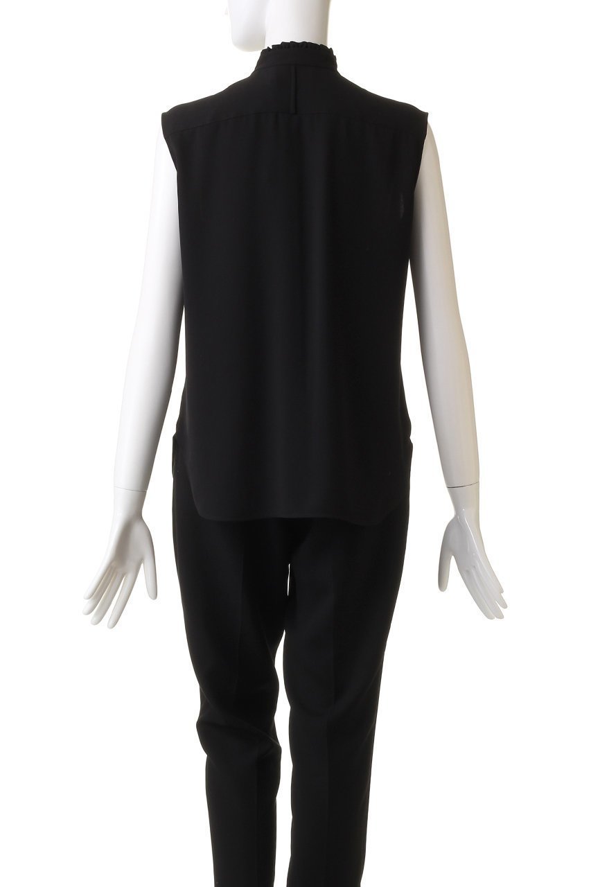 【ベイジ,/BEIGE,】のEVA(エバ)/ボウタイノースリーブブラウス 人気、トレンドファッション・服の通販 founy(ファニー) 　ファッション　Fashion　レディースファッション　Fashion for Women　トップス・カットソー　Cut & Sew Tops　キャミソール&ノースリーブ　Camisoles & Sleeveless Tops　シャツ・ブラウス・オフィスカジュアル　Elegant Blouses & Button-Ups　とろみ　Fluid, Flowy Fabric　ジョーゼット　Georgette, Semi-Sheer Fabric　ストレッチ　Stretch, Stretchy Fabric　ドレープ　Drape, Draping Fabric　ノースリーブ　Sleeveless, No-Sleeve　パーティ　Party, Party Style　フリル　Frill, Ruffle　エレガント 上品　Elegant　other-4|ID: prp329100004882920 ipo3291000000036448523