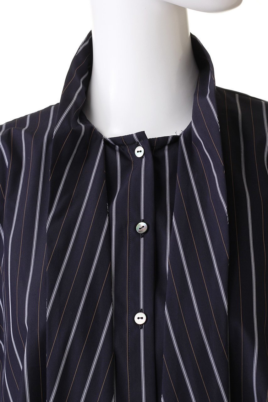 【ミディウミソリッド/MIDIUMISOLID】のbowtie shirt シャツ 人気、トレンドファッション・服の通販 founy(ファニー) 　ファッション　Fashion　レディースファッション　Fashion for Women　トップス・カットソー　Cut & Sew Tops　シャツ・ブラウス・オフィスカジュアル　Elegant Blouses & Button-Ups　ストライプ　Stripe, Striped Pattern　スリーブ　Sleeve, Long Sleeve / Short Sleeve　パーティ　Party, Party Style　マニッシュ　Mannish, Boyish　ロング　Long, Long-Length　other-6|ID: prp329100004882932 ipo3291000000036448635