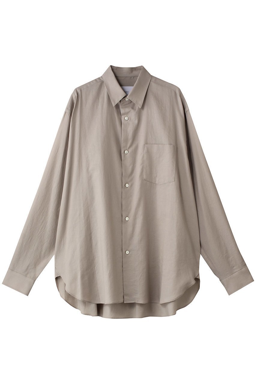 【シュタイン/ssstein】の【UNISEX】C/SI TWILL OVERSIZED REGULAR COLLAR SHIR インテリア・キッズ・メンズ・レディースファッション・服の通販 founy(ファニー) 　ファッション　Fashion　レディースファッション　Fashion for Women　トップス・カットソー　Cut & Sew Tops　シャツ・ブラウス・オフィスカジュアル　Elegant Blouses & Button-Ups　ユニセックス　Unisex, Genderless　シルク　Silk, 100% Silk　スリーブ　Sleeve, Long Sleeve / Short Sleeve　ドレス　Dress, One-Piece　フォーマル　Formal, Dressy　モダン　Modern, Contemporary　ロング　Long, Long-Length　ヴィンテージ　Vintage Style　エレガント 上品　Elegant　グレージュ|ID: prp329100004882956 ipo3291000000036448849