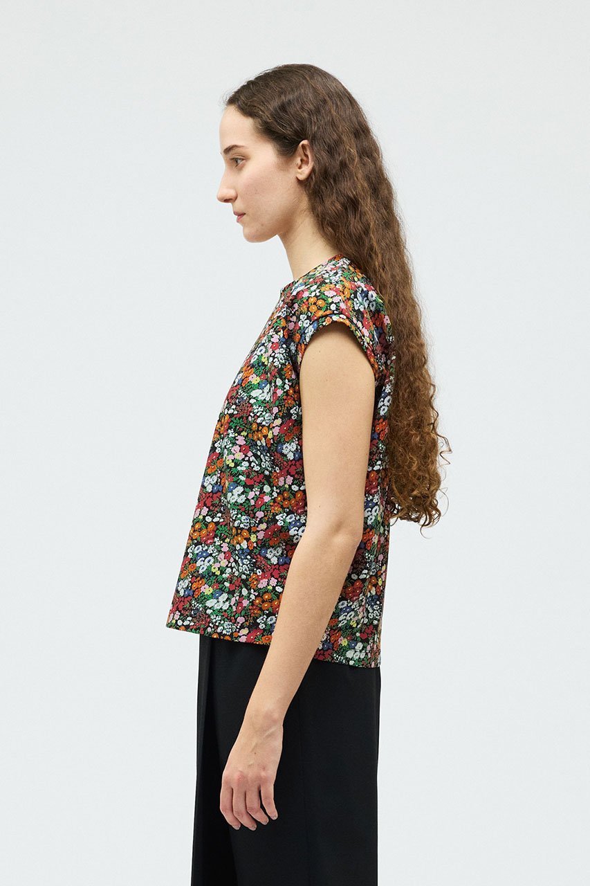 【ミズイロ インド/mizuiro ind】のflower print french slv P/O プルオーバー 人気、トレンドファッション・服の通販 founy(ファニー) 　ファッション　Fashion　レディースファッション　Fashion for Women　トップス・カットソー　Cut & Sew Tops　シャツ・ブラウス・オフィスカジュアル　Elegant Blouses & Button-Ups　カジュアルプルオーバー・ニットトップス　Pullovers & Knit Tops / Casual Pullovers　なめらか　Smooth, Silky Texture　インナー　Innerwear　ショート　Short, Short Length　ジャケット　Jacket, Outerwear　スリーブ　Sleeve, Long Sleeve / Short Sleeve　フレンチ　French, French Style　プリント　Print, Printed Pattern　エレガント 上品　Elegant　新作・新入荷　New Arrivals / New In　other-7|ID: prp329100004882985 ipo3291000000036449241