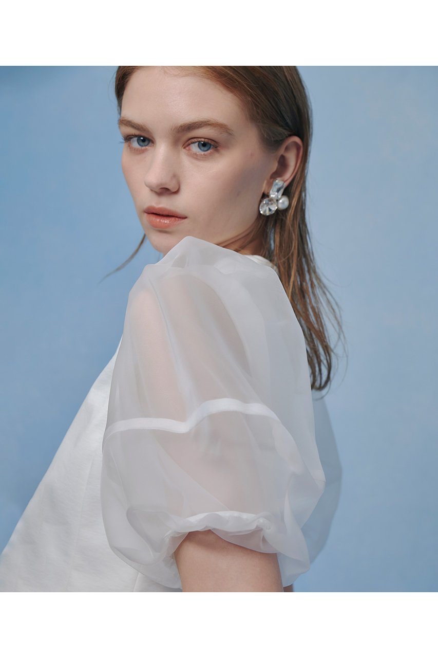 【アルアバイル/allureville】の【LOULOU WILLOUGHBY】ジレドッキングオーガンスリーブトップス 人気、トレンドファッション・服の通販 founy(ファニー) ファッション Fashion レディースファッション Fashion for Women アウター Coat / Outerwear Collection トップス・カットソー Cut & Sew Tops シャツ・ブラウス・オフィスカジュアル Elegant Blouses & Button-Ups ベスト&ジレ / 重ね着スタイル Vests & Gilets ショート Short, Short Length スリーブ Sleeve, Long Sleeve / Short Sleeve トレンド Trend, Trending Now バルーン Balloon, Balloon Silhouette 再入荷 Restock / Back in Stock other-2|ID: prp329100004882992 ipo3291000000036449352