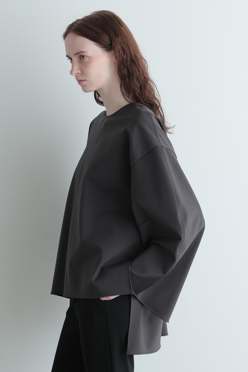 【ル フィル/LE PHIL】の2WAYポンチブラウス 人気、トレンドファッション・服の通販 founy(ファニー) 　ファッション　Fashion　レディースファッション　Fashion for Women　トップス・カットソー　Cut & Sew Tops　シャツ・ブラウス・オフィスカジュアル　Elegant Blouses & Button-Ups　なめらか　Smooth, Silky Texture　シンプル　Simple, Minimal　スリーブ　Sleeve, Long Sleeve / Short Sleeve　ロング　Long, Long-Length　ワイド　Wide, Wide Fit　再入荷　Restock / Back in Stock　other-5|ID: prp329100004882998 ipo3291000000036449436