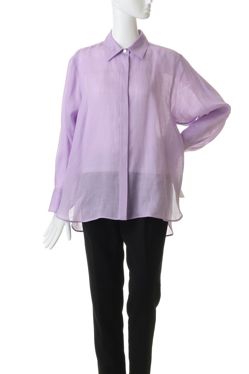 【デパリエ/DEPAREILLE】のラミーツイルレギュラーカラーシャツ 人気、トレンドファッション・服の通販 founy(ファニー) 　ファッション　Fashion　レディースファッション　Fashion for Women　トップス・カットソー　Cut & Sew Tops　シャツ・ブラウス・オフィスカジュアル　Elegant Blouses & Button-Ups　スリット　Slit, Slit Detail　スリーブ　Sleeve, Long Sleeve / Short Sleeve　ロング　Long, Long-Length　夏　Summer　新作・新入荷　New Arrivals / New In　春　Spring　S/S・春夏　SS, Spring/Summer, Warm Season　other-2|ID: prp329100004883009 ipo3291000000036449557