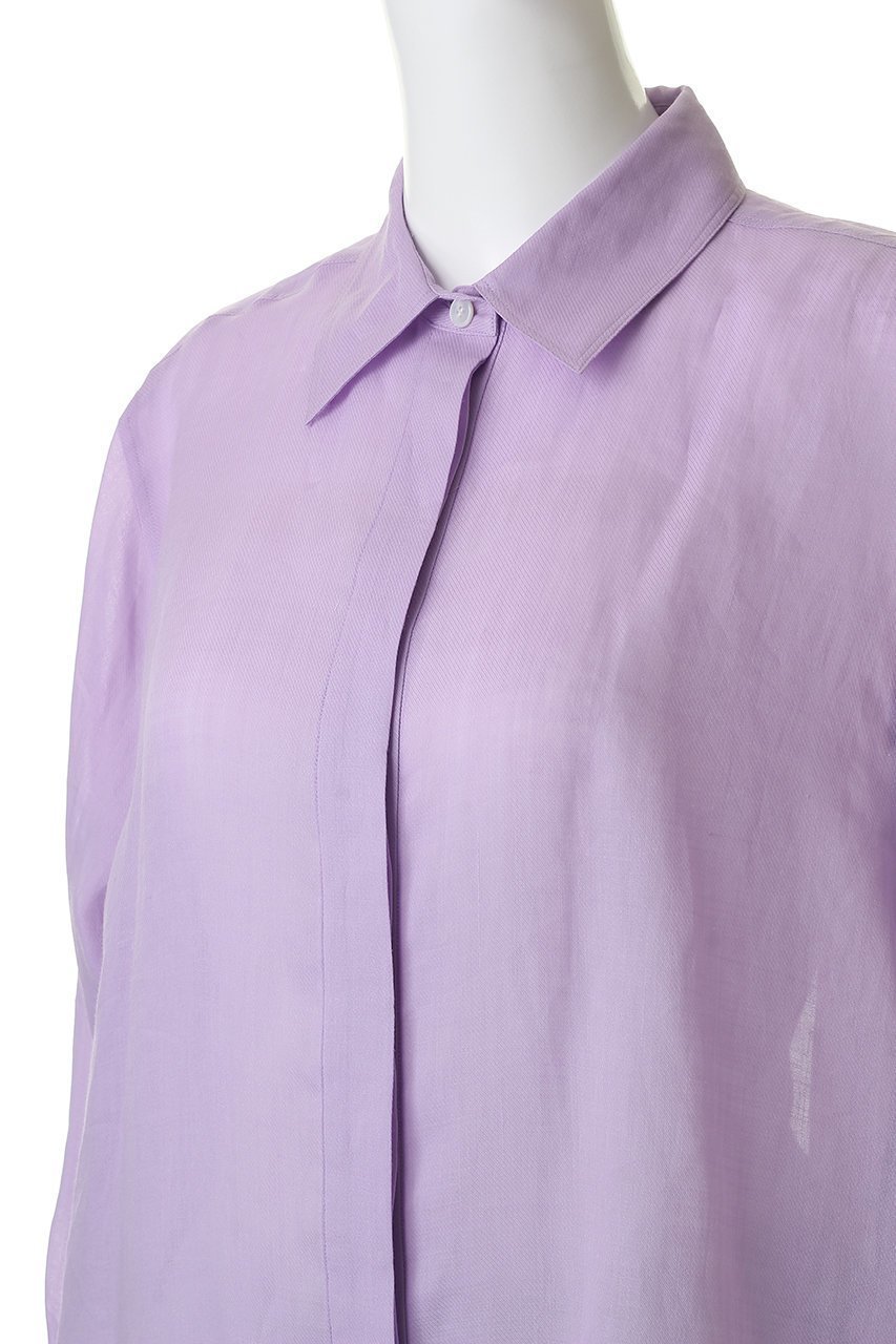 【デパリエ/DEPAREILLE】のラミーツイルレギュラーカラーシャツ 人気、トレンドファッション・服の通販 founy(ファニー) 　ファッション　Fashion　レディースファッション　Fashion for Women　トップス・カットソー　Cut & Sew Tops　シャツ・ブラウス・オフィスカジュアル　Elegant Blouses & Button-Ups　スリット　Slit, Slit Detail　スリーブ　Sleeve, Long Sleeve / Short Sleeve　ロング　Long, Long-Length　夏　Summer　新作・新入荷　New Arrivals / New In　春　Spring　S/S・春夏　SS, Spring/Summer, Warm Season　other-5|ID: prp329100004883009 ipo3291000000036449566