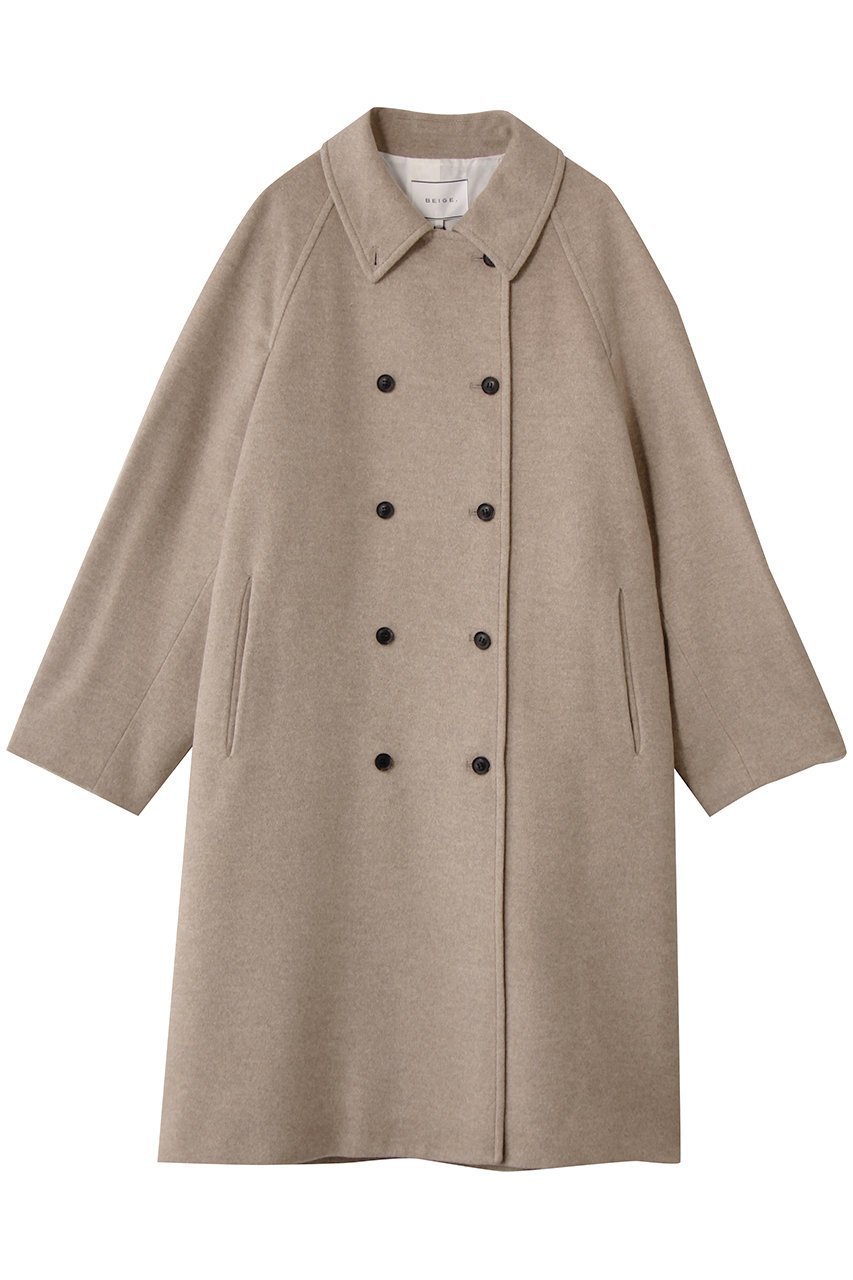 【ベイジ,/BEIGE,】のLABBOCK / ウール混ラグランステンカラーコート インテリア・キッズ・メンズ・レディースファッション・服の通販 founy(ファウニー) 　ファッション　Fashion　レディースファッション　Fashion for Women　アウター　Coat / Outerwear Collection　コート・ロングコート・ピーコート　Long Coats, Peacoats & More　ジャケット　Jacket, Outerwear　ストレート　Straight, Straight Cut　スリーブ　Sleeve, Long Sleeve / Short Sleeve　ダウン　Down, Puffer　ダブル　Double, Double-Breasted　ロング　Long, Long-Length　Taupe|ID: prp329100004883057 ipo3291000000036450033