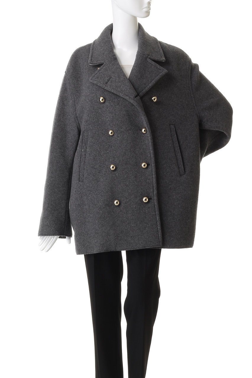 【ヌメロ ヴェントゥーノ/N°21】のダブルボタンショートコート 人気、トレンドファッション・服の通販 founy(ファニー) 　ファッション　Fashion　レディースファッション　Fashion for Women　アウター　Coat / Outerwear Collection　コート・ロングコート・ピーコート　Long Coats, Peacoats & More　ギャザー　Gathered, Ruffled　ショート　Short, Short Length　ダブル　Double, Double-Breasted　メランジ　Melange, Mixed Yarn　A/W・秋冬　Autumn/Winter　other-2|ID: prp329100004883076 ipo3291000000036450250