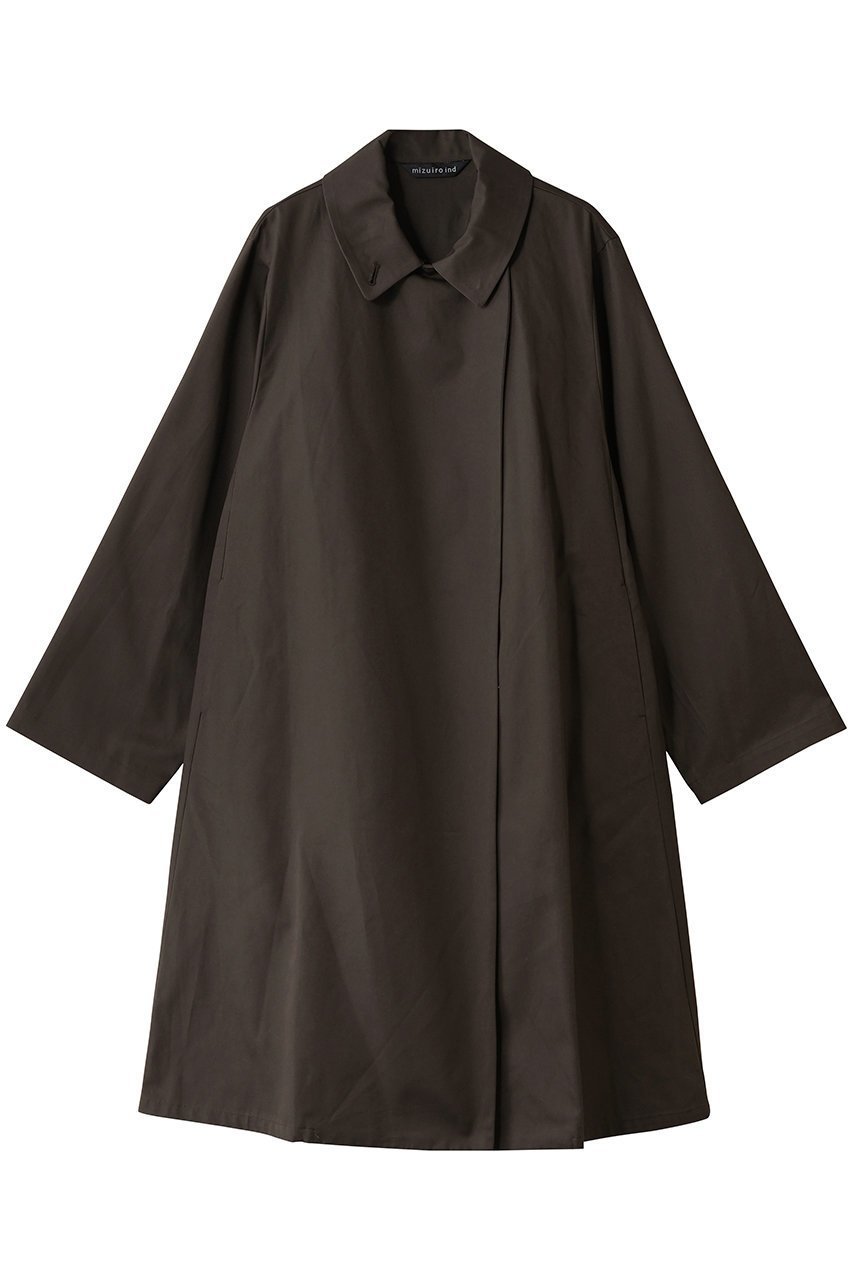 【ミズイロ インド/mizuiro ind】のトレンチライクコート インテリア・キッズ・メンズ・レディースファッション・服の通販 founy(ファウニー) 　ファッション　Fashion　レディースファッション　Fashion for Women　アウター　Coat / Outerwear Collection　コート・ロングコート・ピーコート　Long Coats, Peacoats & More　スタンド　Stand Collar, Upright Stand　リラックス　Relax, Relaxed Fit　ロング　Long, Long-Length　c.gray|ID: prp329100004883098 ipo3291000000036450422