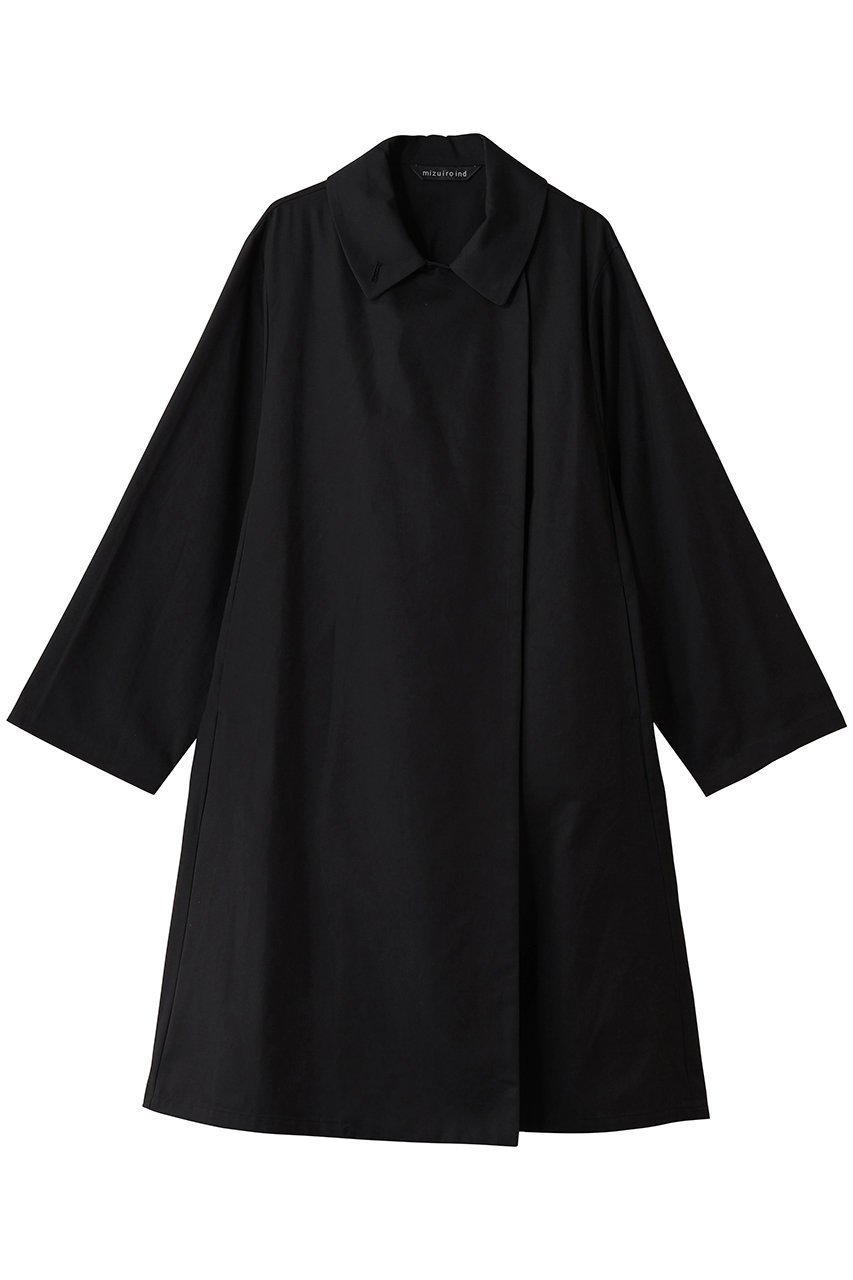 【ミズイロ インド/mizuiro ind】のトレンチライクコート インテリア・キッズ・メンズ・レディースファッション・服の通販 founy(ファウニー) 　ファッション　Fashion　レディースファッション　Fashion for Women　アウター　Coat / Outerwear Collection　コート・ロングコート・ピーコート　Long Coats, Peacoats & More　スタンド　Stand Collar, Upright Stand　リラックス　Relax, Relaxed Fit　ロング　Long, Long-Length　black|ID: prp329100004883098 ipo3291000000036450424