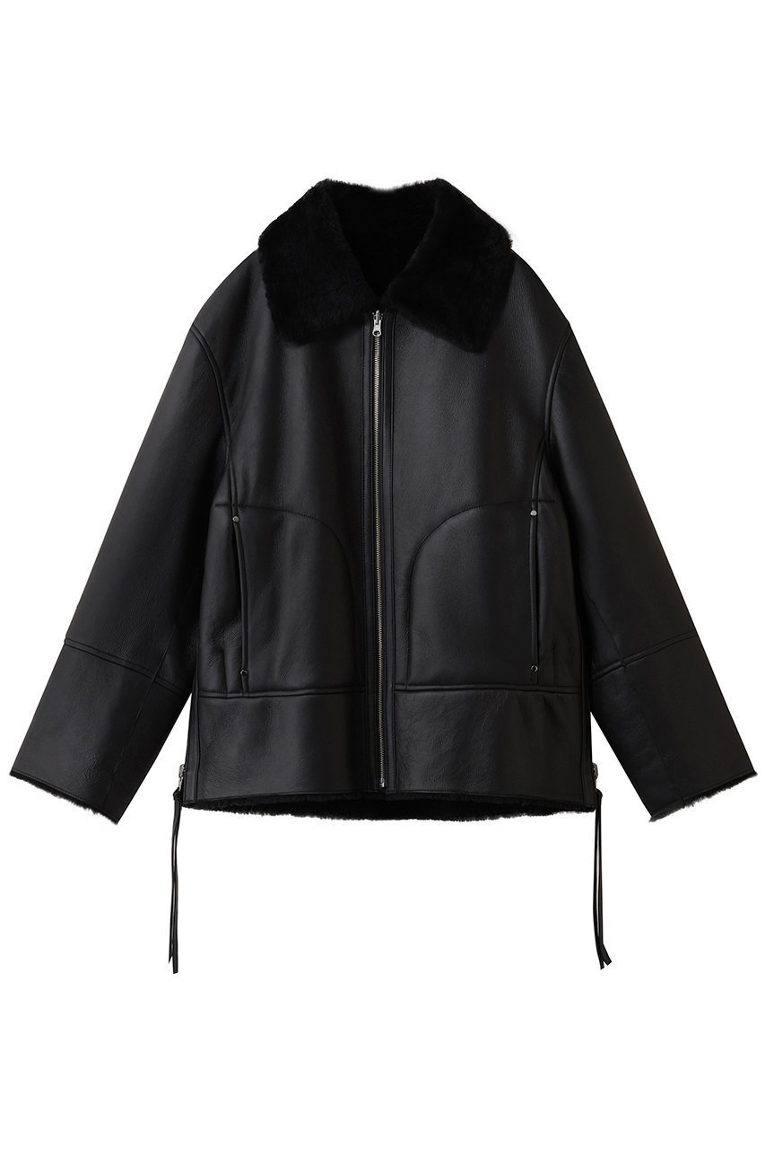 【プランク プロジェクト/PRANK PROJECT】のリバーシブルムートンコート インテリア・キッズ・メンズ・レディースファッション・服の通販 founy(ファウニー) 　ファッション　Fashion　レディースファッション　Fashion for Women　アウター　Coat / Outerwear Collection　コート・ロングコート・ピーコート　Long Coats, Peacoats & More　スリット　Slit, Slit Detail　モダン　Modern, Contemporary　リバーシブル　Reversible, Two-Sided　ロング　Long, Long-Length　BLK(ブラック)|ID: prp329100004883110 ipo3291000000036450521