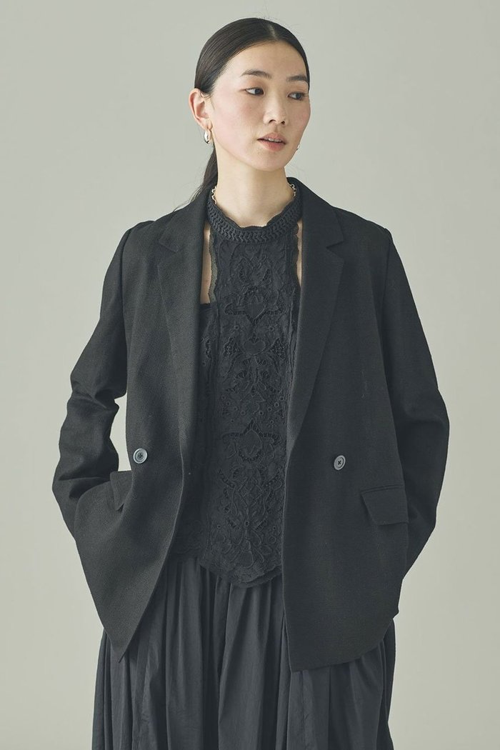 【カレンソロジー/Curensology】のパナマジャケット インテリア・キッズ・メンズ・レディースファッション・服の通販 founy(ファニー) https://founy.com/ ファッション Fashion レディースファッション Fashion for Women アウター Coat / Outerwear Collection レディースジャケット・軽アウター Jackets シンプル Simple, Minimal ジャケット Jacket, Outerwear ダブル Double, Double-Breasted メッシュ Mesh, Net Fabric リネン Linen, Linen Fabric |ID: prp329100004883167 ipo3291000000036451081