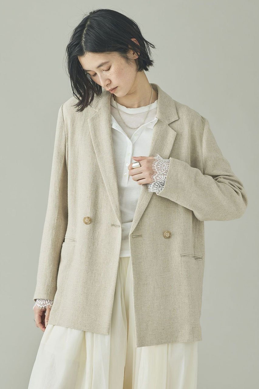 【カレンソロジー/Curensology】のパナマジャケット 大人の最旬トレンドファッション＆コーディネート founy(ファウニー) 　ファッション　Fashion　レディースファッション　Fashion for Women　アウター　Coat / Outerwear Collection　レディースジャケット・軽アウター　Jackets　シンプル　Simple, Minimal　ジャケット　Jacket, Outerwear　ダブル　Double, Double-Breasted　メッシュ　Mesh, Net Fabric　リネン　Linen, Linen Fabric　other-2|ID: prp329100004883167 ipo3291000000036489350