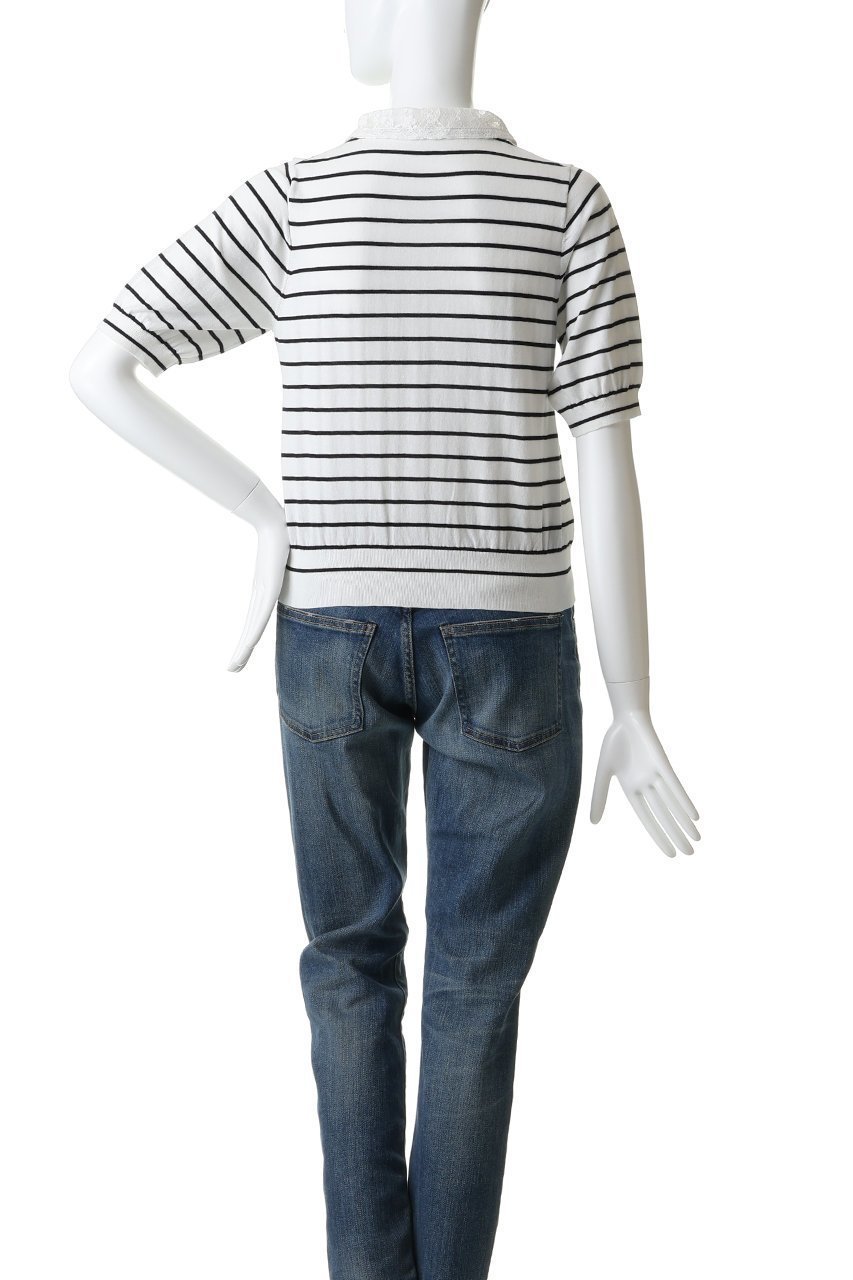 【マリリンムーン/MARILYN MOON】のコットンナイロンレースカラーニットカーディガン 人気、トレンドファッション・服の通販 founy(ファニー) 　ファッション　Fashion　レディースファッション　Fashion for Women　トップス・カットソー　Cut & Sew Tops　ニット　Knit Tops & Sweaters　カーディガン・羽織り　Layered Style Cardigans　カーディガン　Cardigan, Knitwear　コンパクト　Compact, Small Size　バルーン　Balloon, Balloon Silhouette　パール　Pearl, Pearl Accent　レース　Lace, Lace Fabric　夏　Summer　新作・新入荷　New Arrivals / New In　other-4|ID: prp329100004883183 ipo3291000000036451268