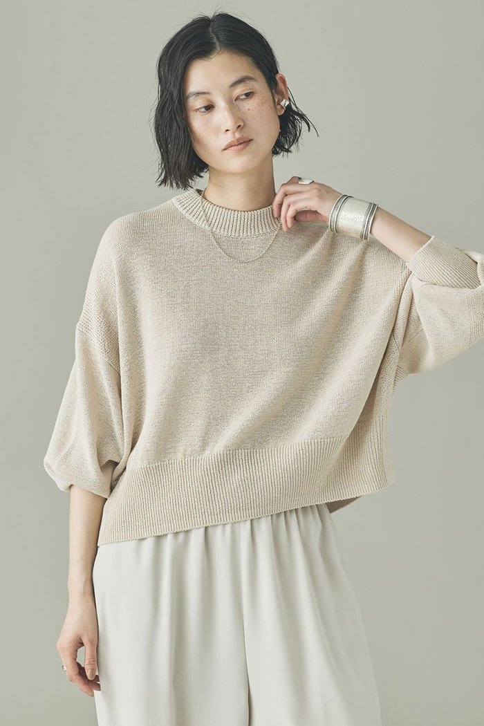 【カレンソロジー/Curensology】のリネンテープヤーンニットプルオーバー インテリア・キッズ・メンズ・レディースファッション・服の通販 founy(ファニー) https://founy.com/ ファッション Fashion レディースファッション Fashion for Women トップス・カットソー Cut & Sew Tops ニット Knit Tops & Sweaters カジュアルプルオーバー・ニットトップス Pullovers & Knit Tops / Casual Pullovers サマー Summer, Summer Style シンプル Simple, Minimal バランス Balance, Style Balance リネン Linen, Linen Fabric ルーズ Loose, Oversized 夏 Summer 春 Spring |ID: prp329100004883186 ipo3291000000036451272