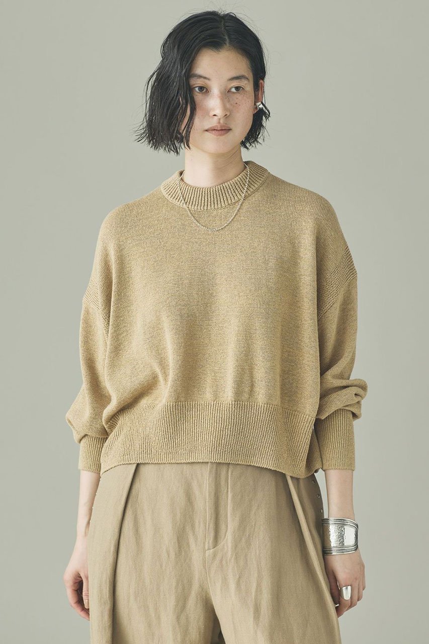 【カレンソロジー/Curensology】のリネンテープヤーンニットプルオーバー インテリア・キッズ・メンズ・レディースファッション・服の通販 founy(ファウニー) 　ファッション　Fashion　レディースファッション　Fashion for Women　トップス・カットソー　Cut & Sew Tops　ニット　Knit Tops & Sweaters　カジュアルプルオーバー・ニットトップス　Pullovers & Knit Tops / Casual Pullovers　サマー　Summer, Summer Style　シンプル　Simple, Minimal　バランス　Balance, Style Balance　リネン　Linen, Linen Fabric　ルーズ　Loose, Oversized　夏　Summer　春　Spring　ライトブラウン|ID: prp329100004883186 ipo3291000000036451277