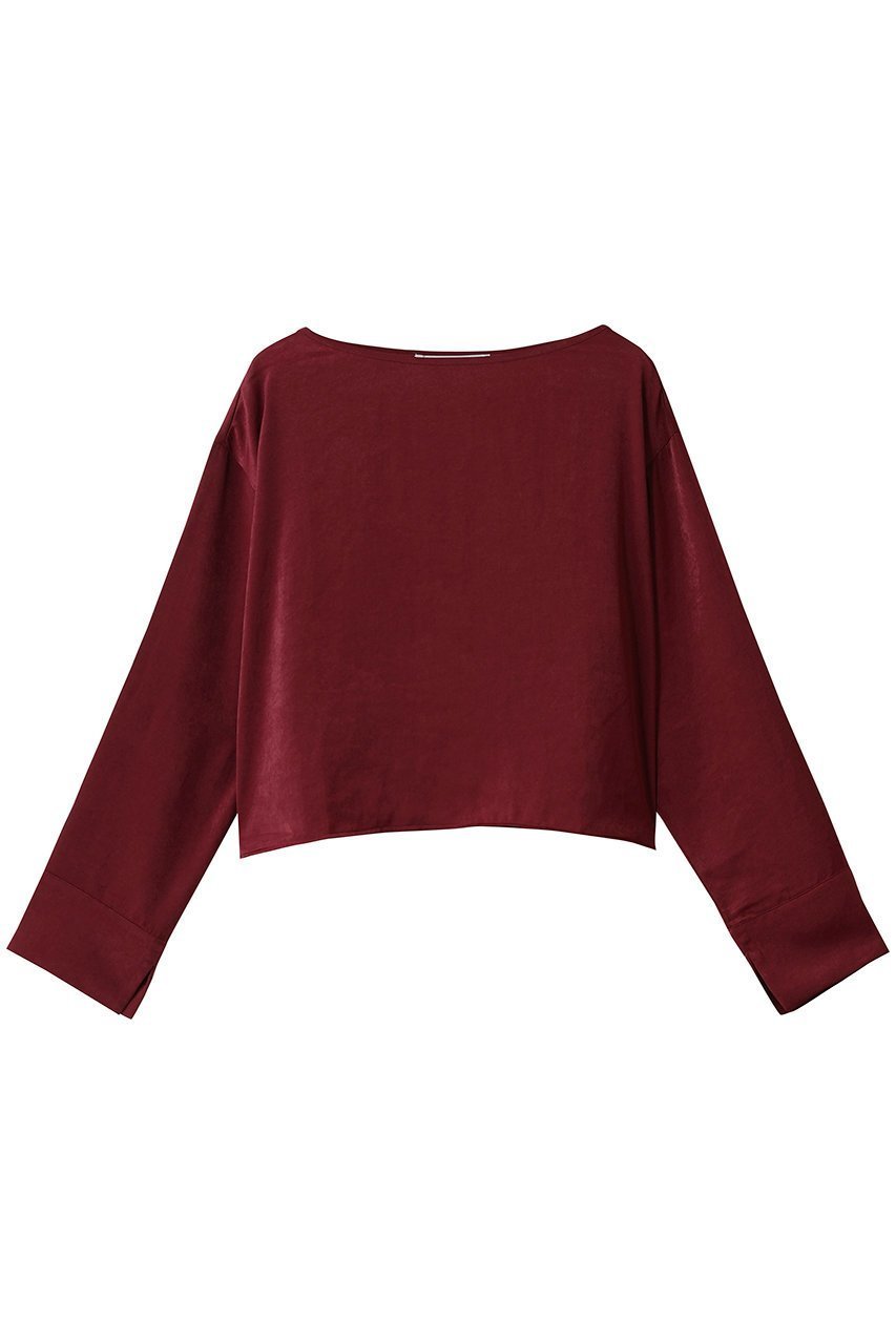 【ミディウミソリッド/MIDIUMISOLID】のサテンプルオーバー インテリア・キッズ・メンズ・レディースファッション・服の通販 founy(ファニー) ファッション Fashion レディースファッション Fashion for Women トップス・カットソー Cut & Sew Tops シャツ・ブラウス・オフィスカジュアル Elegant Blouses & Button-Ups カジュアルプルオーバー・ニットトップス Pullovers & Knit Tops / Casual Pullovers サテン Satin, Glossy Fabric ショート Short, Short Length スリーブ Sleeve, Long Sleeve / Short Sleeve バランス Balance, Style Balance ロング Long, Long-Length エレガント 上品 Elegant red|ID: prp329100004883259 ipo3291000000036451895