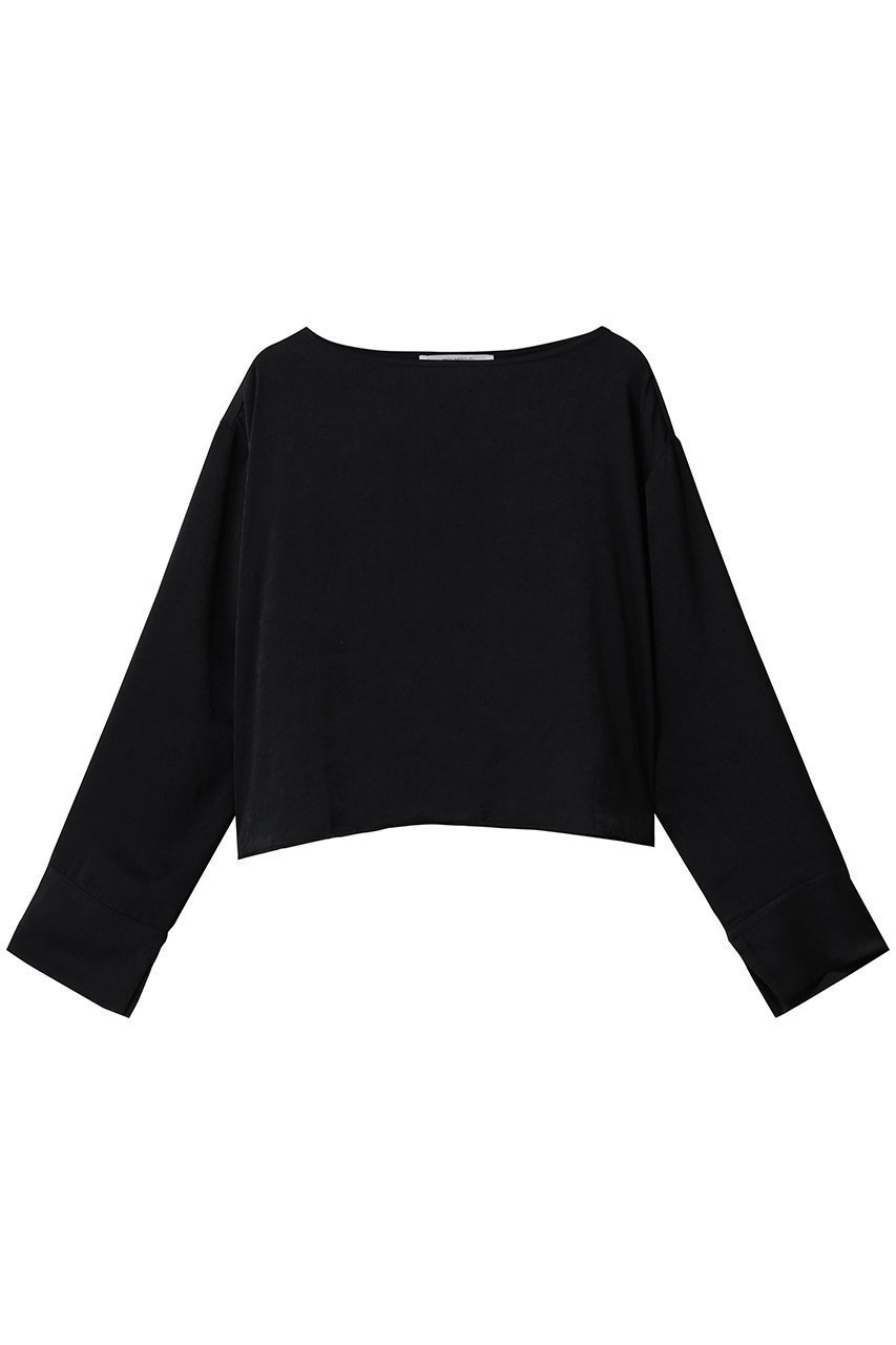 【ミディウミソリッド/MIDIUMISOLID】のサテンプルオーバー インテリア・キッズ・メンズ・レディースファッション・服の通販 founy(ファニー) ファッション Fashion レディースファッション Fashion for Women トップス・カットソー Cut & Sew Tops シャツ・ブラウス・オフィスカジュアル Elegant Blouses & Button-Ups カジュアルプルオーバー・ニットトップス Pullovers & Knit Tops / Casual Pullovers サテン Satin, Glossy Fabric ショート Short, Short Length スリーブ Sleeve, Long Sleeve / Short Sleeve バランス Balance, Style Balance ロング Long, Long-Length エレガント 上品 Elegant black|ID: prp329100004883259 ipo3291000000036451897