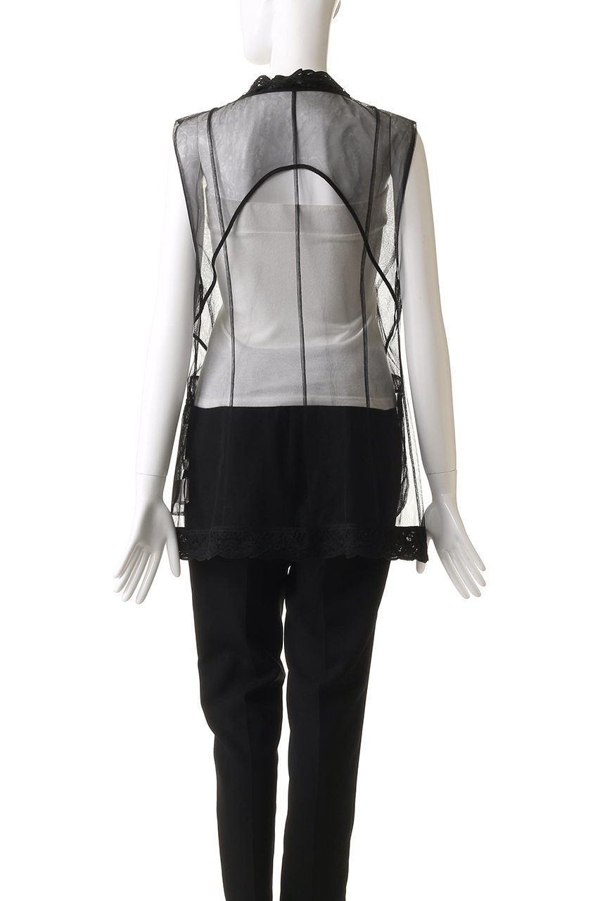 【プランク プロジェクト/PRANK PROJECT】のトリムレースチュールジレ / Trimmed Lace Tulle Gilet 人気、トレンドファッション・服の通販 founy(ファニー) 　ファッション　Fashion　レディースファッション　Fashion for Women　アウター　Coat / Outerwear Collection　トップス・カットソー　Cut & Sew Tops　キャミソール&ノースリーブ　Camisoles & Sleeveless Tops　シャツ・ブラウス・オフィスカジュアル　Elegant Blouses & Button-Ups　ベスト&ジレ / 重ね着スタイル　Vests & Gilets　インナー　Innerwear　キャミソール　Camisole, Spaghetti Strap Top　ノースリーブ　Sleeveless, No-Sleeve　ポケット　Pocket, Pocket Detail　レース　Lace, Lace Fabric　春　Spring　秋　Autumn　other-4|ID: prp329100004883271 ipo3291000000036451992