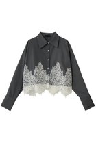 【メゾンスペシャル/MAISON SPECIAL】のStriped Lace Shirt/ワイドスカラップレースシャツ 人気、トレンドファッション・服の通販 founy(ファニー) ファッション Fashion レディースファッション Fashion for Women トップス・カットソー Cut & Sew Tops シャツ・ブラウス・オフィスカジュアル Elegant Blouses & Button-Ups ショート Short, Short Length ストライプ Stripe, Striped Pattern スリーブ Sleeve, Long Sleeve / Short Sleeve セットアップ Set-Up, Coordinated Outfit パターン Pattern, Design Print レース Lace, Lace Fabric ロング Long, Long-Length ワイド Wide, Wide Fit 再入荷 Restock / Back in Stock おすすめ Recommended / Our Picks thumbnail GRY(グレー)|ID: prp329100004883296 ipo3291000000036452224