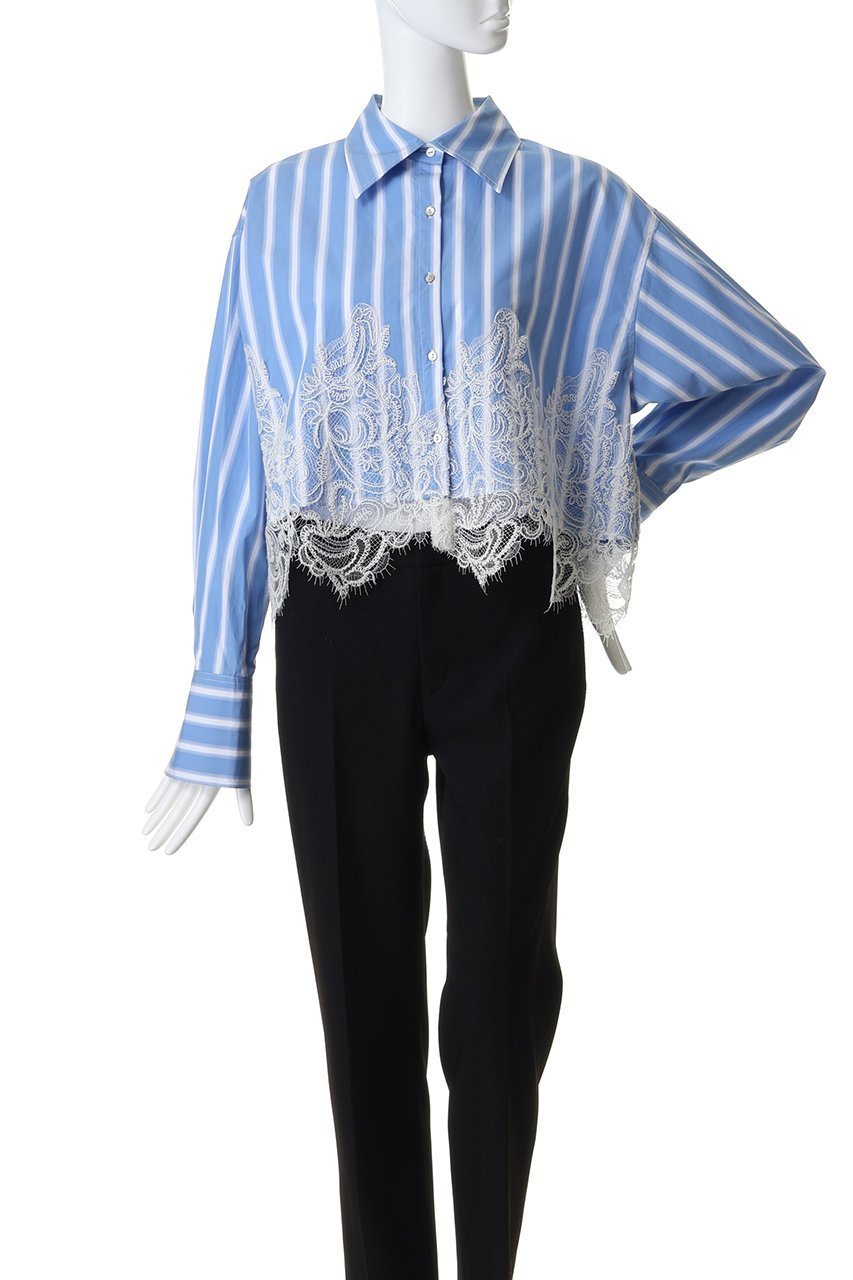 【メゾンスペシャル/MAISON SPECIAL】のStriped Lace Shirt/ワイドスカラップレースシャツ 人気、トレンドファッション・服の通販 founy(ファニー) ファッション Fashion レディースファッション Fashion for Women トップス・カットソー Cut & Sew Tops シャツ・ブラウス・オフィスカジュアル Elegant Blouses & Button-Ups ショート Short, Short Length ストライプ Stripe, Striped Pattern スリーブ Sleeve, Long Sleeve / Short Sleeve セットアップ Set-Up, Coordinated Outfit パターン Pattern, Design Print レース Lace, Lace Fabric ロング Long, Long-Length ワイド Wide, Wide Fit 再入荷 Restock / Back in Stock おすすめ Recommended / Our Picks other-2|ID: prp329100004883296 ipo3291000000036452226
