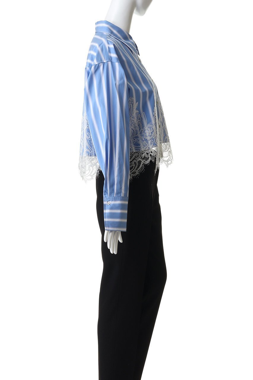 【メゾンスペシャル/MAISON SPECIAL】のStriped Lace Shirt/ワイドスカラップレースシャツ 人気、トレンドファッション・服の通販 founy(ファニー) ファッション Fashion レディースファッション Fashion for Women トップス・カットソー Cut & Sew Tops シャツ・ブラウス・オフィスカジュアル Elegant Blouses & Button-Ups ショート Short, Short Length ストライプ Stripe, Striped Pattern スリーブ Sleeve, Long Sleeve / Short Sleeve セットアップ Set-Up, Coordinated Outfit パターン Pattern, Design Print レース Lace, Lace Fabric ロング Long, Long-Length ワイド Wide, Wide Fit 再入荷 Restock / Back in Stock おすすめ Recommended / Our Picks other-3|ID: prp329100004883296 ipo3291000000036452227