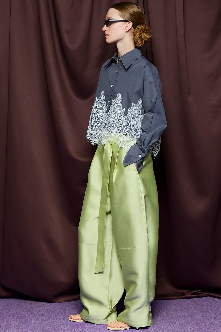 【メゾンスペシャル/MAISON SPECIAL】のStriped Lace Shirt/ワイドスカラップレースシャツ 人気、トレンドファッション・服の通販 founy(ファニー) ファッション Fashion レディースファッション Fashion for Women トップス・カットソー Cut & Sew Tops シャツ・ブラウス・オフィスカジュアル Elegant Blouses & Button-Ups ショート Short, Short Length ストライプ Stripe, Striped Pattern スリーブ Sleeve, Long Sleeve / Short Sleeve セットアップ Set-Up, Coordinated Outfit パターン Pattern, Design Print レース Lace, Lace Fabric ロング Long, Long-Length ワイド Wide, Wide Fit 再入荷 Restock / Back in Stock おすすめ Recommended / Our Picks other-7|ID: prp329100004883296 ipo3291000000036452237