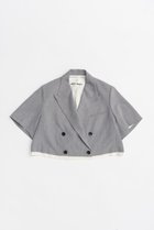 【プランク プロジェクト/PRANK PROJECT】のハーフスリーブショートジャケット / Half Sleeve Short Jacket 人気、トレンドファッション・服の通販 founy(ファニー) ファッション Fashion レディースファッション Fashion for Women アウター Coat / Outerwear Collection レディースジャケット・軽アウター Jackets ショート Short, Short Length ジャケット Jacket, Outerwear スリーブ Sleeve, Long Sleeve / Short Sleeve トレンチ Trench, Trench Coat ハーフ Half, Half-Length フォーマル Formal, Dressy マニッシュ Mannish, Boyish エレガント 上品 Elegant 夏 Summer 春 Spring S/S・春夏 SS, Spring/Summer, Warm Season A/W・秋冬 Autumn/Winter thumbnail GRY(グレー)|ID: prp329100004883317 ipo3291000000036452383