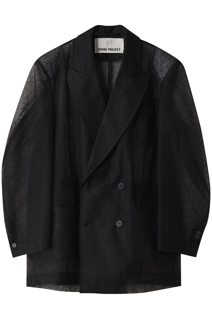 【プランク プロジェクト/PRANK PROJECT】のボンデッドレースジャケット / Bonded Lace Jacket 大人の最旬トレンドファッション＆コーディネート founy(ファウニー) 　ファッション　Fashion　レディースファッション　Fashion for Women　アウター　Coat / Outerwear Collection　レディースジャケット・軽アウター　Jackets　インナー　Innerwear　シアー　Sheer, See-Through　ジャケット　Jacket, Outerwear　ストライプ　Stripe, Striped Pattern　ダブル　Double, Double-Breasted　チュール　Tulip, Tulip Motif　トレンド　Trend, Trending Now　ヌーディ　Nude, Nude Tone　フォルム　Silhouette, Form　ボンディング　Bonding, Bonded Fabric　ポケット　Pocket, Pocket Detail　レース　Lace, Lace Fabric　おすすめ　Recommended / Our Picks　夏　Summer　 other-1|ID: prp329100004883328 ipo3291000000036895849