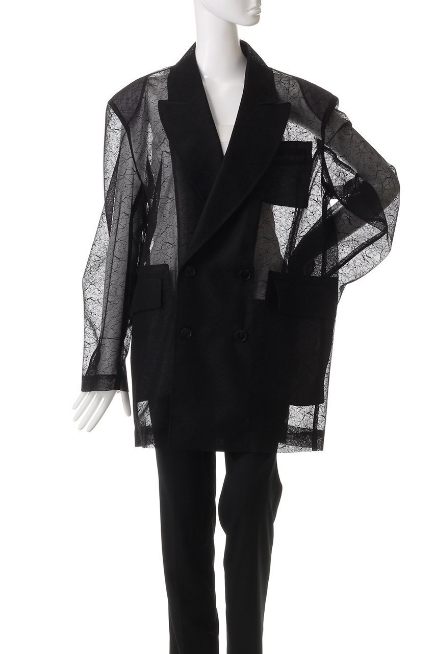 【プランク プロジェクト/PRANK PROJECT】のボンデッドレースジャケット / Bonded Lace Jacket 大人の最旬トレンドファッション＆コーディネート founy(ファウニー) 　ファッション　Fashion　レディースファッション　Fashion for Women　アウター　Coat / Outerwear Collection　レディースジャケット・軽アウター　Jackets　インナー　Innerwear　シアー　Sheer, See-Through　ジャケット　Jacket, Outerwear　ストライプ　Stripe, Striped Pattern　ダブル　Double, Double-Breasted　チュール　Tulip, Tulip Motif　トレンド　Trend, Trending Now　ヌーディ　Nude, Nude Tone　フォルム　Silhouette, Form　ボンディング　Bonding, Bonded Fabric　ポケット　Pocket, Pocket Detail　レース　Lace, Lace Fabric　おすすめ　Recommended / Our Picks　夏　Summer　other-2|ID: prp329100004883328 ipo3291000000036895851