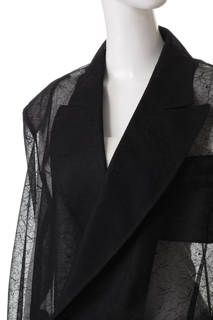 【プランク プロジェクト/PRANK PROJECT】のボンデッドレースジャケット / Bonded Lace Jacket 大人の最旬トレンドファッション＆コーディネート founy(ファウニー) 　ファッション　Fashion　レディースファッション　Fashion for Women　アウター　Coat / Outerwear Collection　レディースジャケット・軽アウター　Jackets　インナー　Innerwear　シアー　Sheer, See-Through　ジャケット　Jacket, Outerwear　ストライプ　Stripe, Striped Pattern　ダブル　Double, Double-Breasted　チュール　Tulip, Tulip Motif　トレンド　Trend, Trending Now　ヌーディ　Nude, Nude Tone　フォルム　Silhouette, Form　ボンディング　Bonding, Bonded Fabric　ポケット　Pocket, Pocket Detail　レース　Lace, Lace Fabric　おすすめ　Recommended / Our Picks　夏　Summer　other-5|ID: prp329100004883328 ipo3291000000036895854