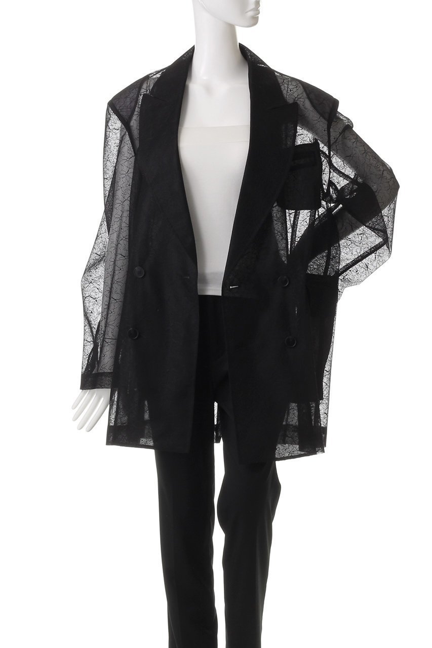 【プランク プロジェクト/PRANK PROJECT】のボンデッドレースジャケット / Bonded Lace Jacket 大人の最旬トレンドファッション＆コーディネート founy(ファウニー) 　ファッション　Fashion　レディースファッション　Fashion for Women　アウター　Coat / Outerwear Collection　レディースジャケット・軽アウター　Jackets　インナー　Innerwear　シアー　Sheer, See-Through　ジャケット　Jacket, Outerwear　ストライプ　Stripe, Striped Pattern　ダブル　Double, Double-Breasted　チュール　Tulip, Tulip Motif　トレンド　Trend, Trending Now　ヌーディ　Nude, Nude Tone　フォルム　Silhouette, Form　ボンディング　Bonding, Bonded Fabric　ポケット　Pocket, Pocket Detail　レース　Lace, Lace Fabric　おすすめ　Recommended / Our Picks　夏　Summer　other-7|ID: prp329100004883328 ipo3291000000036895856