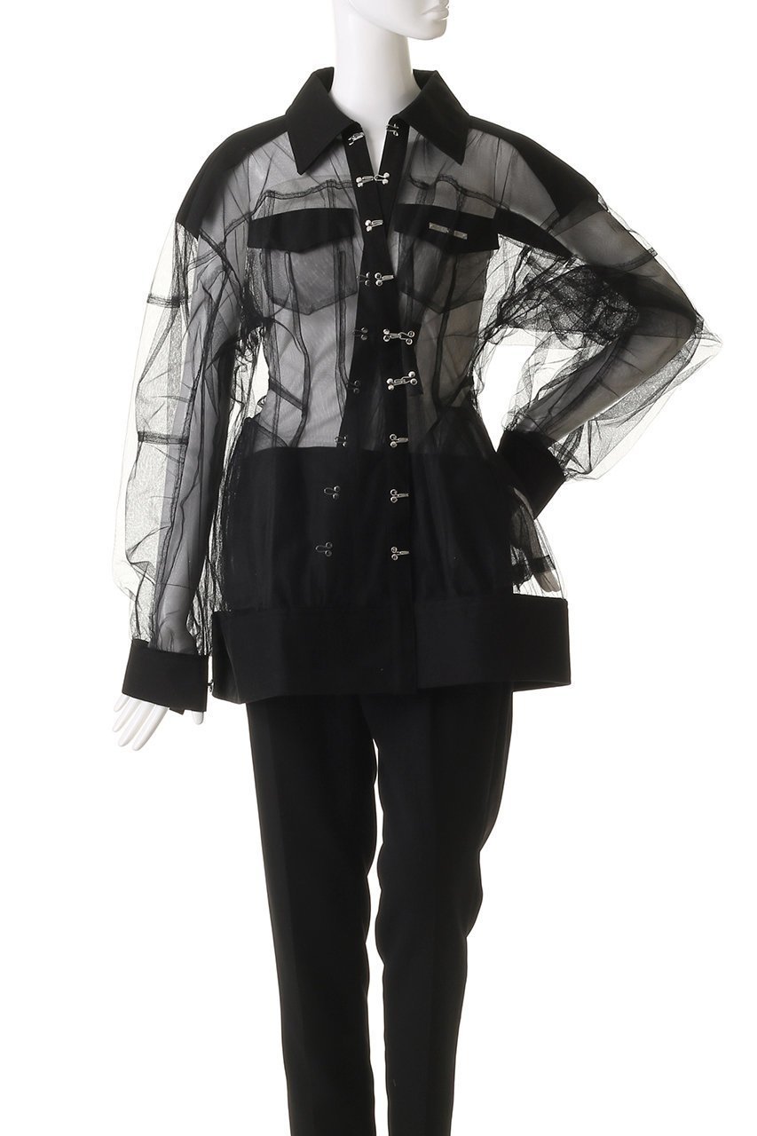 【プランク プロジェクト/PRANK PROJECT】のコクーンスリーブチュールブルゾン / Cocoon Sleeve Tulle Blouson 大人の最旬トレンドファッション＆コーディネート founy(ファウニー) 　ファッション　Fashion　レディースファッション　Fashion for Women　アウター　Coat / Outerwear Collection　レディースジャケット・軽アウター　Jackets　ブルゾンジャケット・スポーティアウター　Blouson Jackets　おすすめ　Recommended / Our Picks　オックス　Oxford Fabric　シェイプ　Shape, Slim Fit　ジャケット　Jacket, Outerwear　チュニック　Tunic, Long Top　チュール　Tulip, Tulip Motif　トレンド　Trend, Trending Now　ブルゾン　Blouson, Bomber Jacket　ボトム　Bottoms, Lower Wear　other-8|ID: prp329100004883330 ipo3291000000036658404