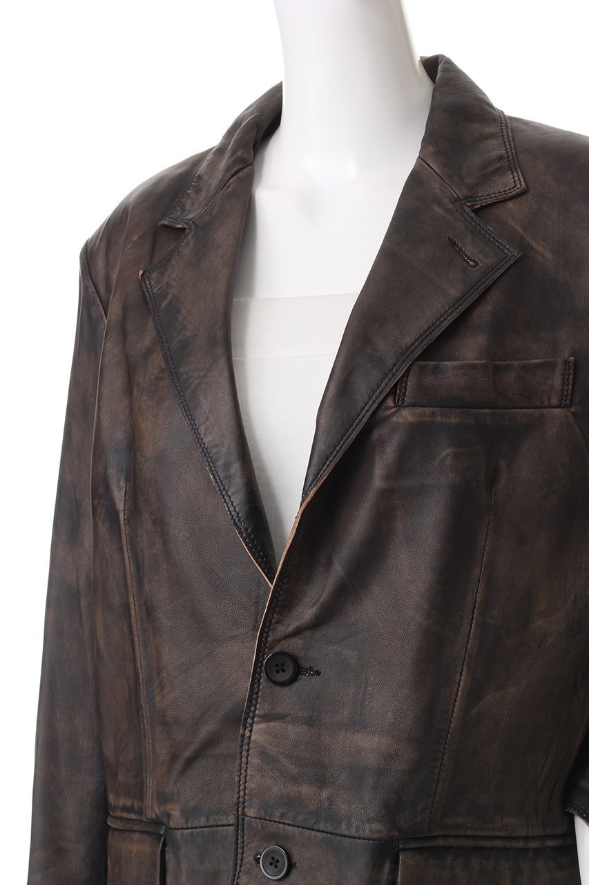 【プランク プロジェクト/PRANK PROJECT】のウォッシュドレザーテーラードジャケット / Tailored Jacket 人気、トレンドファッション・服の通販 founy(ファニー) 　ファッション　Fashion　レディースファッション　Fashion for Women　アウター　Coat / Outerwear Collection　レディースジャケット・軽アウター　Jackets　テーラードジャケット / 通勤・きれいめスタイル　Tailored Jackets & Blazers　ジャケット　Jacket, Outerwear　トレンド　Trend, Trending Now　フェミニン　Feminine, Girly　ヴィンテージ　Vintage Style　軽量　Lightweight, Ultra Light　other-5|ID: prp329100004883335 ipo3291000000036452543