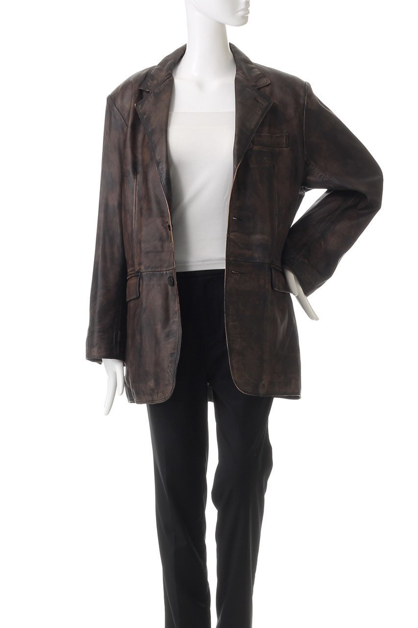 【プランク プロジェクト/PRANK PROJECT】のウォッシュドレザーテーラードジャケット / Tailored Jacket 人気、トレンドファッション・服の通販 founy(ファニー) 　ファッション　Fashion　レディースファッション　Fashion for Women　アウター　Coat / Outerwear Collection　レディースジャケット・軽アウター　Jackets　テーラードジャケット / 通勤・きれいめスタイル　Tailored Jackets & Blazers　ジャケット　Jacket, Outerwear　トレンド　Trend, Trending Now　フェミニン　Feminine, Girly　ヴィンテージ　Vintage Style　軽量　Lightweight, Ultra Light　other-7|ID: prp329100004883335 ipo3291000000036452548