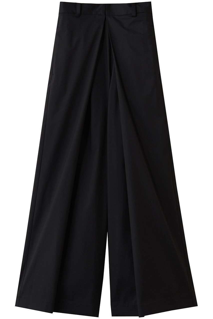 【ミディウミソリッド/MIDIUMISOLID】のtucked wide PT パンツ インテリア・キッズ・メンズ・レディースファッション・服の通販 founy(ファニー) 　ファッション　Fashion　レディースファッション　Fashion for Women　パンツ　Pants & Trousers　おすすめ　Recommended / Our Picks　コンパクト　Compact, Small Size　フロント　Front, Front Design　ワイド　Wide, Wide Fit　black|ID: prp329100004883344 ipo3291000000036452611