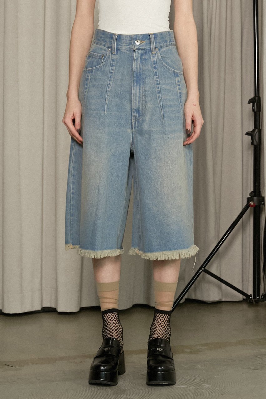 【プランク プロジェクト/PRANK PROJECT】のレースアップバックショーツ / Lace-Up Back Shorts 人気、トレンドファッション・服の通販 founy(ファニー) 　ファッション　Fashion　レディースファッション　Fashion for Women　パンツ　Pants & Trousers　ショートパンツ・ハーフパンツ　High-Waisted & Relaxed Shorts　バッグ　Bags　ショーツ　Shorts, Short Pants　ショート　Short, Short Length　デニム　Denim, Jeans Material　フロント　Front, Front Design　ブリーチ　Bleach, Washed Finish　レース　Lace, Lace Fabric　人気　Popular, Best Seller　other-8|ID: prp329100004883369 ipo3291000000036452884