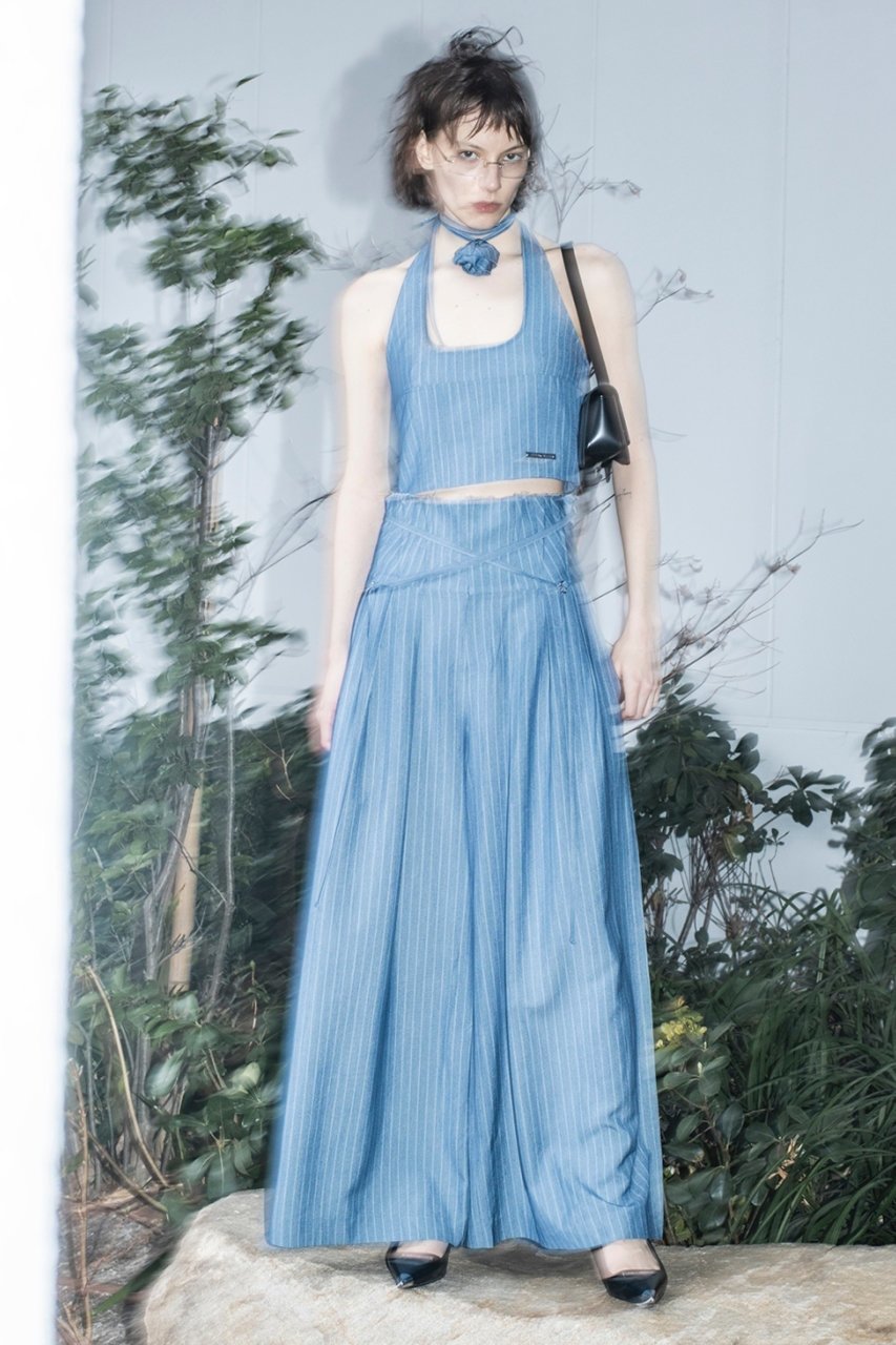 【プランク プロジェクト/PRANK PROJECT】のストライプスーパーワイドパンツ / Striped Super Wide Pants 人気、トレンドファッション・服の通販 founy(ファニー) 　ファッション　Fashion　レディースファッション　Fashion for Women　パンツ　Pants & Trousers　ストライプ　Stripe, Striped Pattern　セットアップ　Set-Up, Coordinated Outfit　デニム　Denim, Jeans Material　フロント　Front, Front Design　ワイド　Wide, Wide Fit　夏　Summer　other-6|ID: prp329100004883374 ipo3291000000036452945