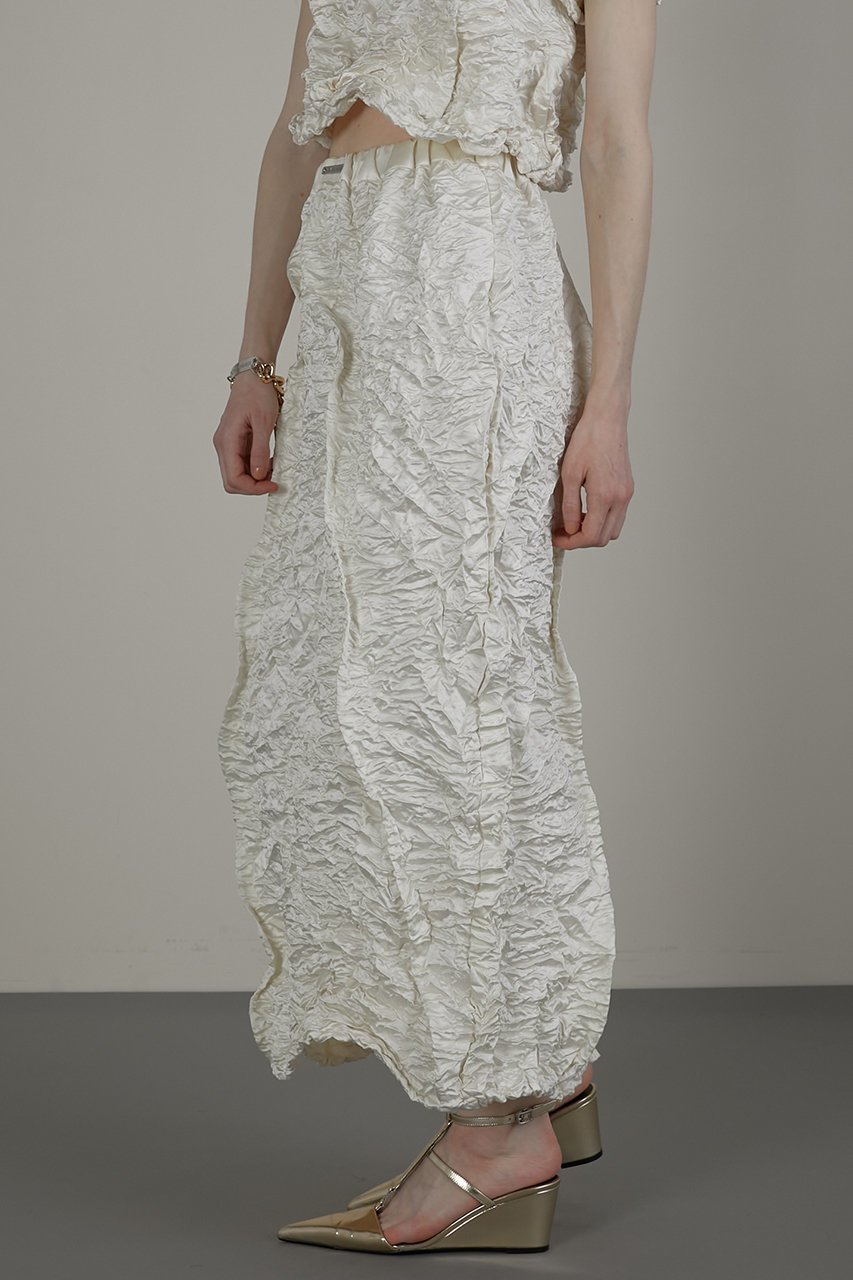 【プランク プロジェクト/PRANK PROJECT】のワイヤーワッシャースカート / Wire Washed Skirt 大人の最旬トレンドファッション＆コーディネート founy(ファウニー) 　ファッション　Fashion　レディースファッション　Fashion for Women　スカート　Skirts　ロングスカート　Long Skirts / Maxi & Midi Skirts　おすすめ　Recommended / Our Picks　サテン　Satin, Glossy Fabric　ストレート　Straight, Straight Cut　スリット　Slit, Slit Detail　セットアップ　Set-Up, Coordinated Outfit　フォルム　Silhouette, Form　フロント　Front, Front Design　プリーツ　Pleats, Pleated　ロング　Long, Long-Length　ワイヤー　Wire, Wired Bra　エレガント 上品　Elegant　other-5|ID: prp329100004883398 ipo3291000000036895882