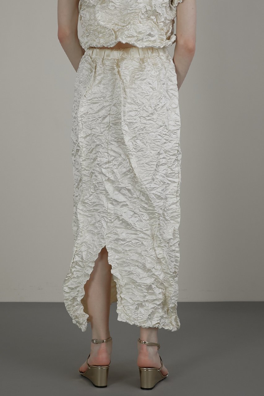 【プランク プロジェクト/PRANK PROJECT】のワイヤーワッシャースカート / Wire Washed Skirt 大人の最旬トレンドファッション＆コーディネート founy(ファウニー) 　ファッション　Fashion　レディースファッション　Fashion for Women　スカート　Skirts　ロングスカート　Long Skirts / Maxi & Midi Skirts　おすすめ　Recommended / Our Picks　サテン　Satin, Glossy Fabric　ストレート　Straight, Straight Cut　スリット　Slit, Slit Detail　セットアップ　Set-Up, Coordinated Outfit　フォルム　Silhouette, Form　フロント　Front, Front Design　プリーツ　Pleats, Pleated　ロング　Long, Long-Length　ワイヤー　Wire, Wired Bra　エレガント 上品　Elegant　other-6|ID: prp329100004883398 ipo3291000000036895883
