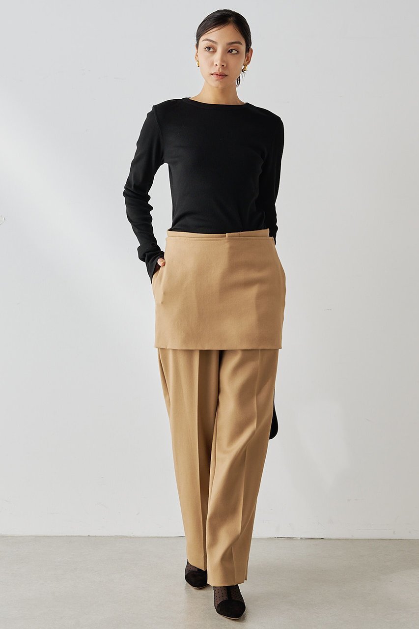 【ウィムガゼット/Whim Gazette】のコットンテレコクルーネックプルオーバー 人気、トレンドファッション・服の通販 founy(ファニー) 　ファッション　Fashion　レディースファッション　Fashion for Women　トップス・カットソー　Cut & Sew Tops　シャツ・ブラウス・オフィスカジュアル　Elegant Blouses & Button-Ups　ロングTシャツ・Tシャツ　Longline T-Shirts & Tees　カジュアルプルオーバー・ニットトップス　Pullovers & Knit Tops / Casual Pullovers　カットソー・ベーシックTシャツ　Cut-and-Sewn Tops / Stretch Tees & Basics　インナー　Innerwear　カットソー　Cut and Sewn Top　シンプル　Simple, Minimal　ジャケット　Jacket, Outerwear　スマート　Smart, Elegant　スリーブ　Sleeve, Long Sleeve / Short Sleeve　テレコ　Ribbed, Rib Stitch　フィット　Fit, Slim Fit　フェミニン　Feminine, Girly　ベーシック　Basic, Essential　ロング　Long, Long-Length　再入荷　Restock / Back in Stock　長袖　Long Sleeve, Full Sleeve　other-2|ID: prp329100004883435 ipo3291000000036453633