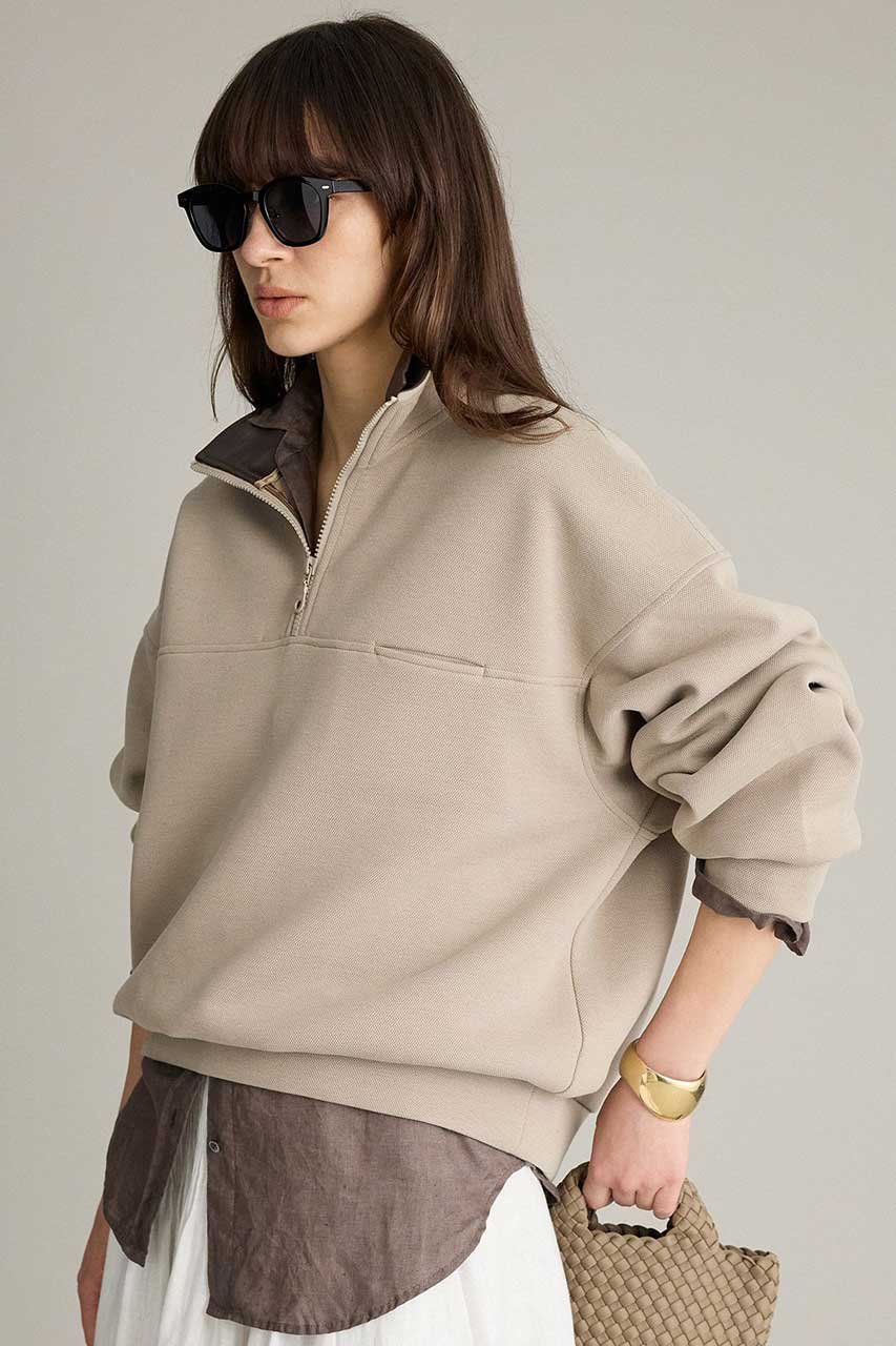 【ブリル/BRILL】のボンディングZIPスウェット 人気、トレンドファッション・服の通販 founy(ファニー) 　ファッション　Fashion　レディースファッション　Fashion for Women　トップス・カットソー　Cut & Sew Tops　シャツ・ブラウス・オフィスカジュアル　Elegant Blouses & Button-Ups　レディースパーカー・カジュアルフーディー　Casual Hoodies & Sweatshirts　ロングTシャツ・Tシャツ　Longline T-Shirts & Tees　スウェット・クルーネックトップス　Sweatshirts & Crewnecks / Relaxed Fit Sweat Tops　カットソー・ベーシックTシャツ　Cut-and-Sewn Tops / Stretch Tees & Basics　スウェット / スエット　Sweatshirt, Sweatwear　ボンディング　Bonding, Bonded Fabric　ポケット　Pocket, Pocket Detail　other-2|ID: prp329100004883467 ipo3291000000036453931