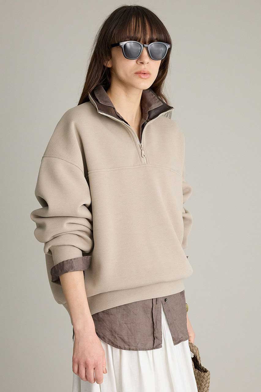 【ブリル/BRILL】のボンディングZIPスウェット 人気、トレンドファッション・服の通販 founy(ファニー) 　ファッション　Fashion　レディースファッション　Fashion for Women　トップス・カットソー　Cut & Sew Tops　シャツ・ブラウス・オフィスカジュアル　Elegant Blouses & Button-Ups　レディースパーカー・カジュアルフーディー　Casual Hoodies & Sweatshirts　ロングTシャツ・Tシャツ　Longline T-Shirts & Tees　スウェット・クルーネックトップス　Sweatshirts & Crewnecks / Relaxed Fit Sweat Tops　カットソー・ベーシックTシャツ　Cut-and-Sewn Tops / Stretch Tees & Basics　スウェット / スエット　Sweatshirt, Sweatwear　ボンディング　Bonding, Bonded Fabric　ポケット　Pocket, Pocket Detail　other-3|ID: prp329100004883467 ipo3291000000036453934