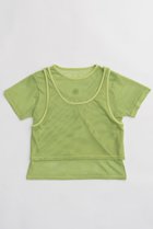 【プランク プロジェクト/PRANK PROJECT】のレイヤードメッシュトップ / Layered Mesh Top 人気、トレンドファッション・服の通販 founy(ファニー) ファッション Fashion レディースファッション Fashion for Women トップス・カットソー Cut & Sew Tops シャツ・ブラウス・オフィスカジュアル Elegant Blouses & Button-Ups ロングTシャツ・Tシャツ Longline T-Shirts & Tees カットソー・ベーシックTシャツ Cut-and-Sewn Tops / Stretch Tees & Basics おすすめ Recommended / Our Picks ショート Short, Short Length スリーブ Sleeve, Long Sleeve / Short Sleeve タンク Tank Top, Sleeveless Top ドッキング Docking, Mixed Material メッシュ Mesh, Net Fabric thumbnail LIME(ライム)|ID: prp329100004883528 ipo3291000000036454445