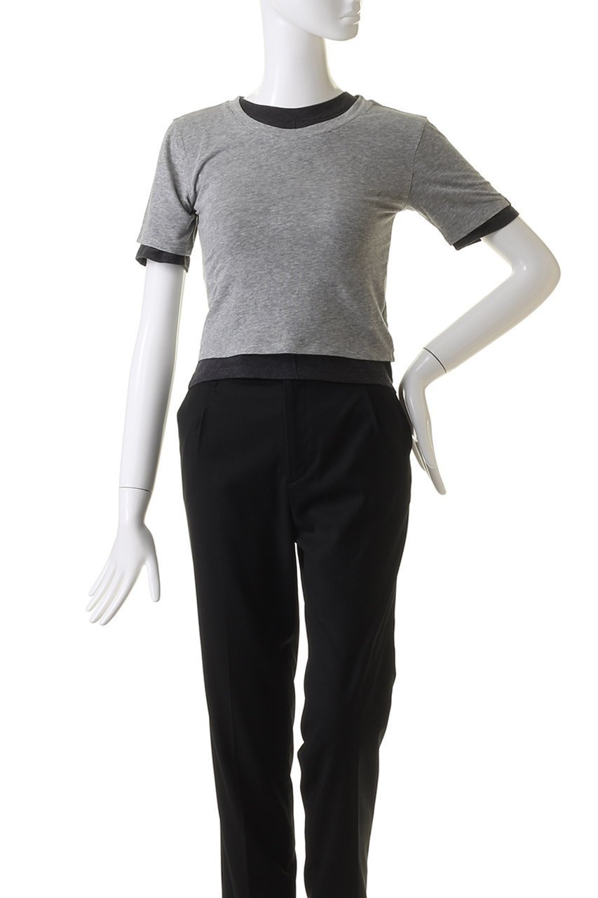 【プランク プロジェクト/PRANK PROJECT】のダブルレイヤードTEE / Double Layered Tee 人気、トレンドファッション・服の通販 founy(ファニー) 　ファッション　Fashion　レディースファッション　Fashion for Women　トップス・カットソー　Cut & Sew Tops　シャツ・ブラウス・オフィスカジュアル　Elegant Blouses & Button-Ups　ロングTシャツ・Tシャツ　Longline T-Shirts & Tees　カットソー・ベーシックTシャツ　Cut-and-Sewn Tops / Stretch Tees & Basics　おすすめ　Recommended / Our Picks　カットソー　Cut and Sewn Top　ショート　Short, Short Length　ストレッチ　Stretch, Stretchy Fabric　スリーブ　Sleeve, Long Sleeve / Short Sleeve　other-2|ID: prp329100004883534 ipo3291000000036454489