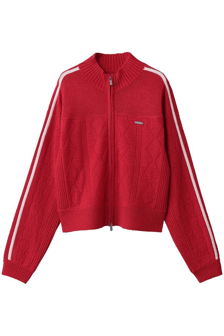 【メゾンスペシャル/MAISON SPECIAL】のOpenwork Knit Track Jacket/透かし編みニットトラックジャケット インテリア・キッズ・メンズ・レディースファッション・服の通販 founy(ファウニー) 　ファッション　Fashion　レディースファッション　Fashion for Women　クラシック　Classic, Timeless Style　ショート　Short, Short Length　シンプル　Simple, Minimal　セットアップ　Set-Up, Coordinated Outfit　透かし　Cut-Out, Lacework　デニム　Denim, Jeans Material　トレンド　Trend, Trending Now　フェミニン　Feminine, Girly　フロント　Front, Front Design　モダン　Modern, Contemporary　A/W・秋冬　Autumn/Winter　おすすめ　Recommended / Our Picks　エレガント 上品　Elegant　RED(レッド)|ID: prp329100004884020 ipo3291000000036457256