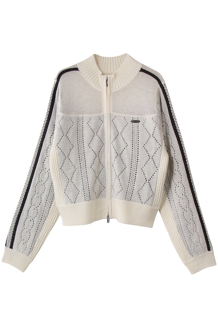 【メゾンスペシャル/MAISON SPECIAL】のOpenwork Knit Track Jacket/透かし編みニットトラックジャケット インテリア・キッズ・メンズ・レディースファッション・服の通販 founy(ファウニー) 　ファッション　Fashion　レディースファッション　Fashion for Women　クラシック　Classic, Timeless Style　ショート　Short, Short Length　シンプル　Simple, Minimal　セットアップ　Set-Up, Coordinated Outfit　透かし　Cut-Out, Lacework　デニム　Denim, Jeans Material　トレンド　Trend, Trending Now　フェミニン　Feminine, Girly　フロント　Front, Front Design　モダン　Modern, Contemporary　A/W・秋冬　Autumn/Winter　おすすめ　Recommended / Our Picks　エレガント 上品　Elegant　WHT(ホワイト)|ID: prp329100004884020 ipo3291000000036457258