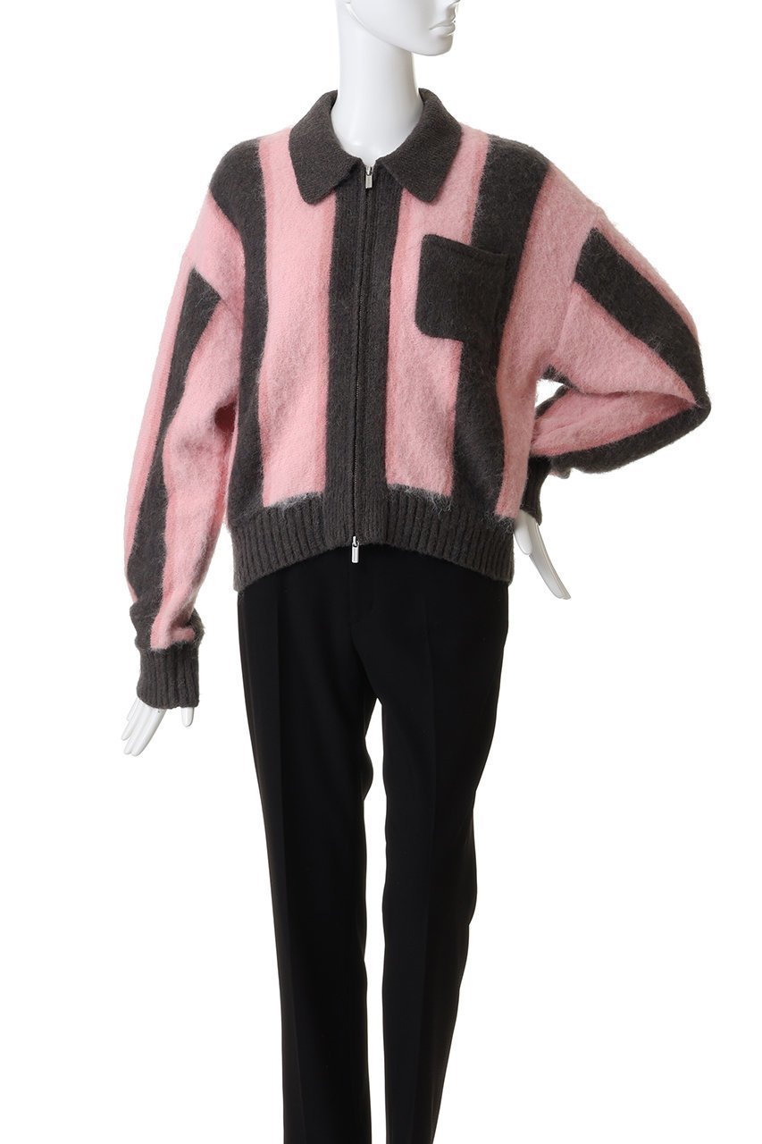 【メゾンスペシャル/MAISON SPECIAL】のSoutien Collar Stripe Zip Knit Cardigan/ステンカラーストライプジップニットカーデ 人気、トレンドファッション・服の通販 founy(ファニー) 　ファッション　Fashion　レディースファッション　Fashion for Women　トップス・カットソー　Cut & Sew Tops　ニット　Knit Tops & Sweaters　カーディガン・羽織り　Layered Style Cardigans　カーディガン　Cardigan, Knitwear　クラシック　Classic, Timeless Style　コンパクト　Compact, Small Size　ストライプ　Stripe, Striped Pattern　スポーティ　Sporty, Casual Athletic　テクスチャー　Texture, Textured Fabric　ミックス　Mix, Mixed Style　リュクス　Luxury, Elegant, High-End, Chic　ワイド　Wide, Wide Fit　A/W・秋冬　Autumn/Winter　other-2|ID: prp329100004884022 ipo3291000000036457281